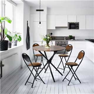 Farley Stylish Heart-Back Folding Chairs, perfect for small Dining And Parties-HOMY CASA
