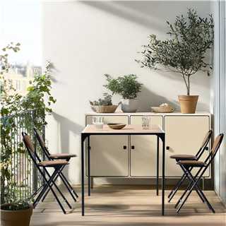 Farley Stylish Heart-Back Folding Chairs, perfect for small Dining And Parties-HOMY CASA