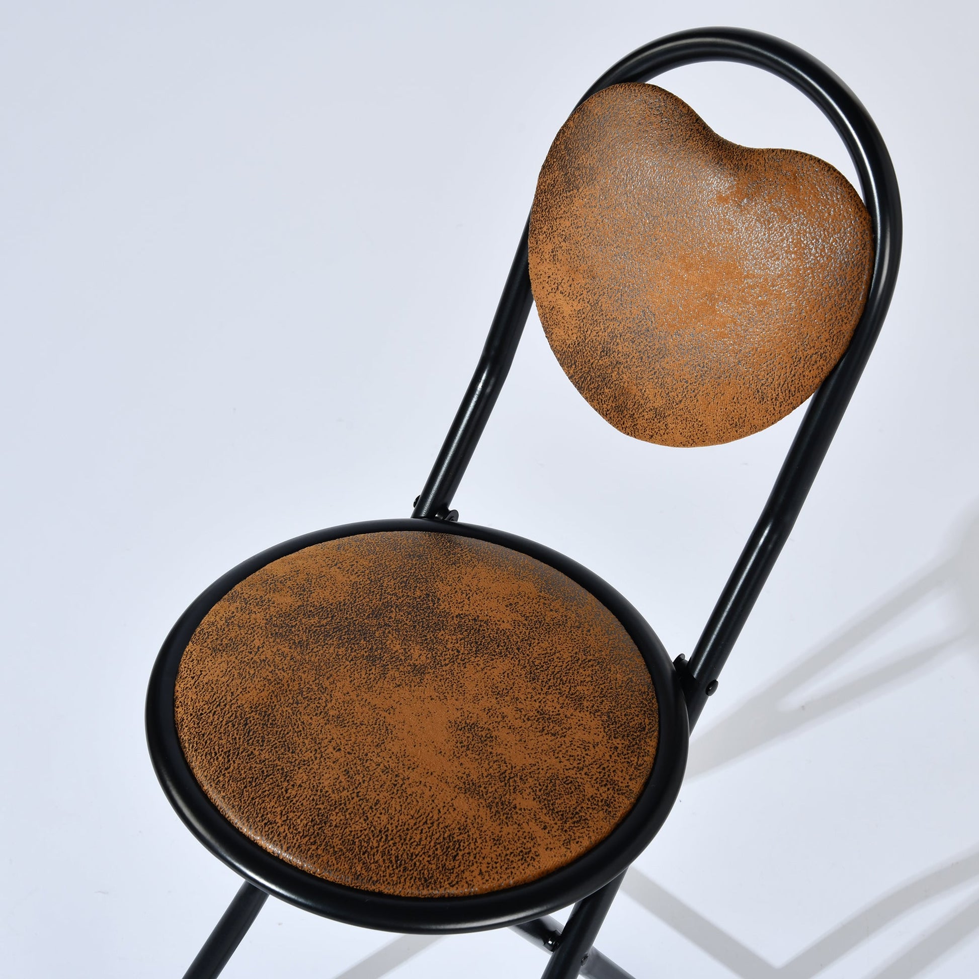 Stylish Heart-Back Folding Chairs, perfect for small Dining And Parties-HOMY CASA