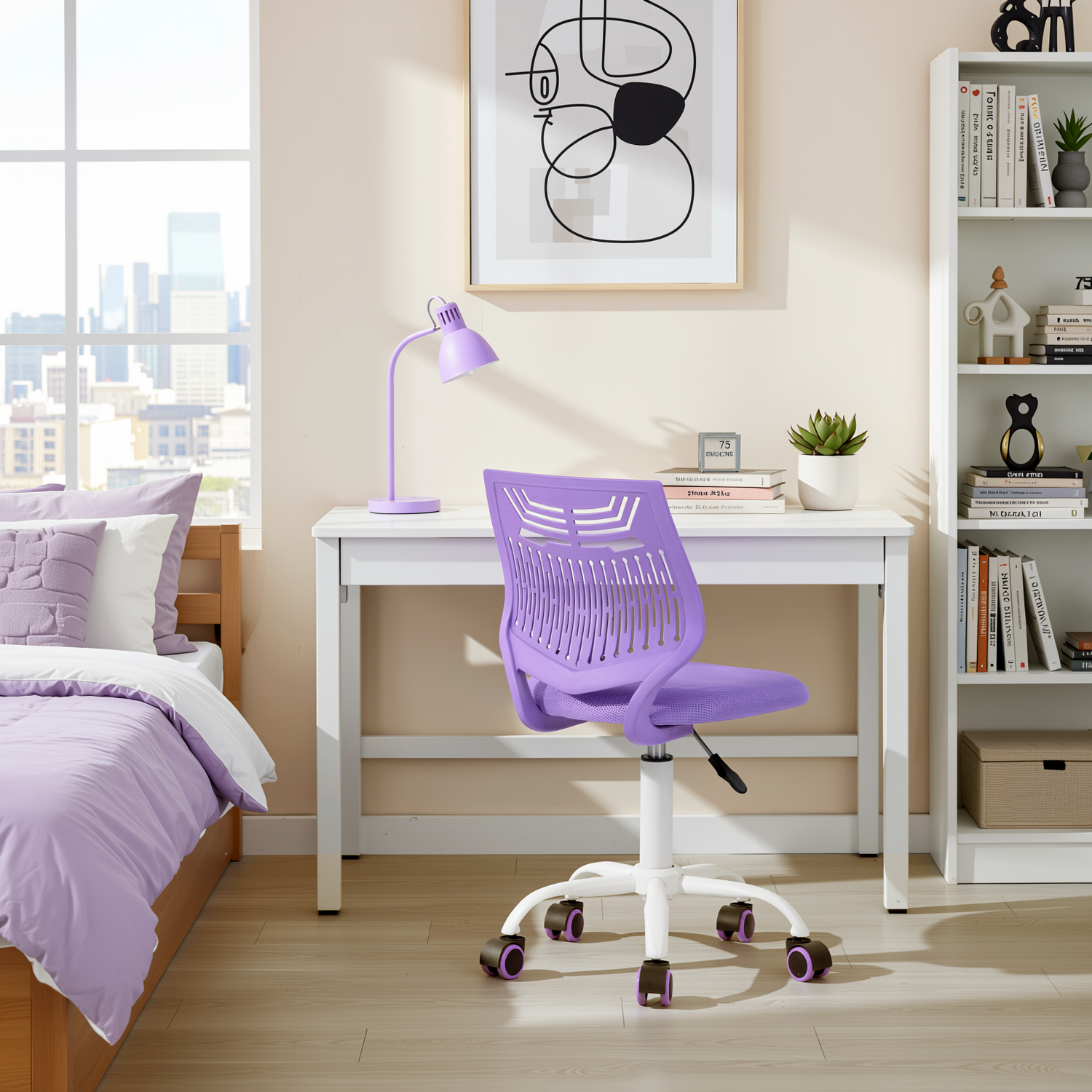 Favors Ergonomic Study Chair, Adjustable, Skeleton Backrest