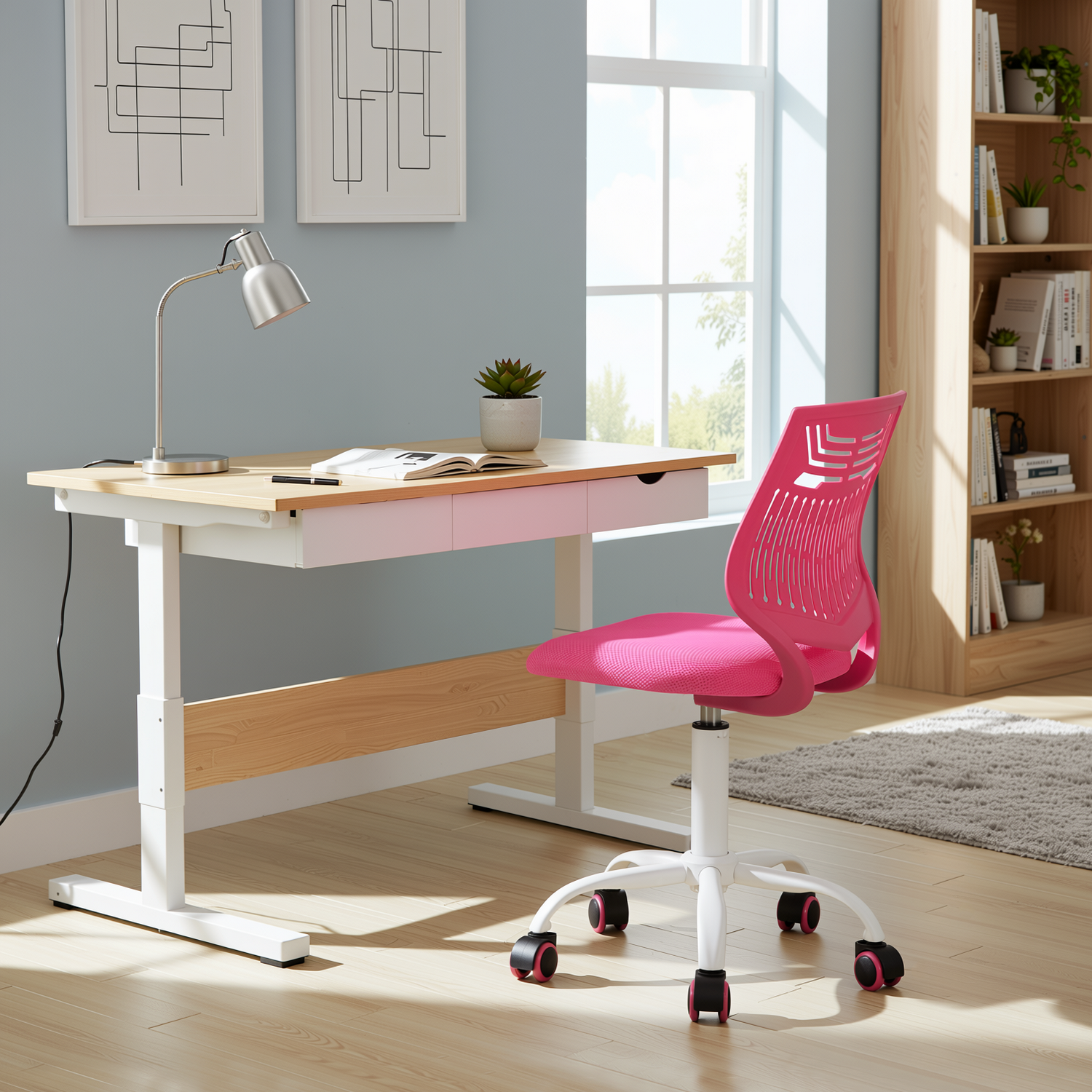 Favors Ergonomic Study Chair, Adjustable, Skeleton Backrest