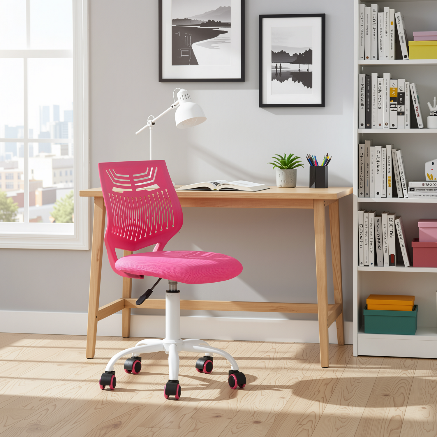 Favors Ergonomic Study Chair, Adjustable, Skeleton Backrest
