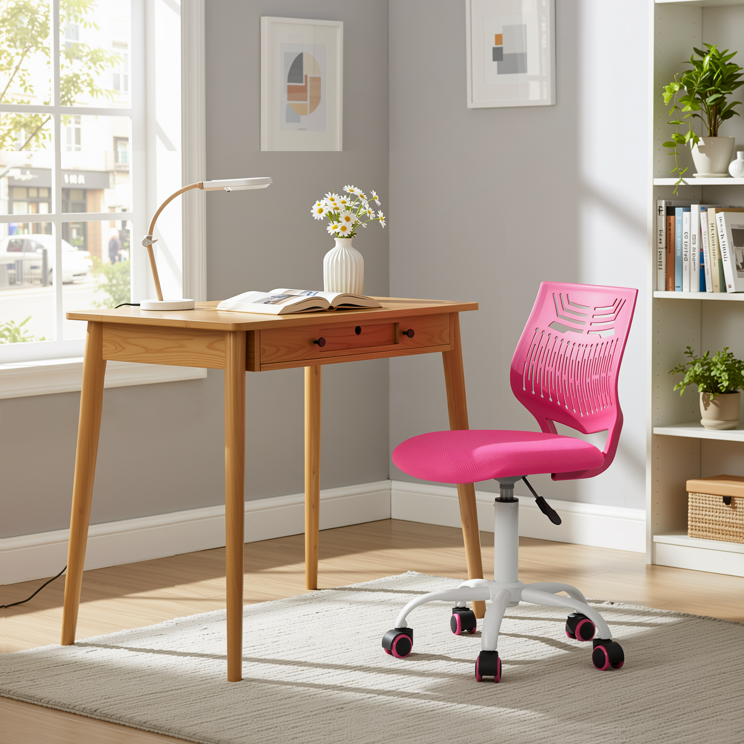 Favors Ergonomic Study Chair, Adjustable, Skeleton Backrest