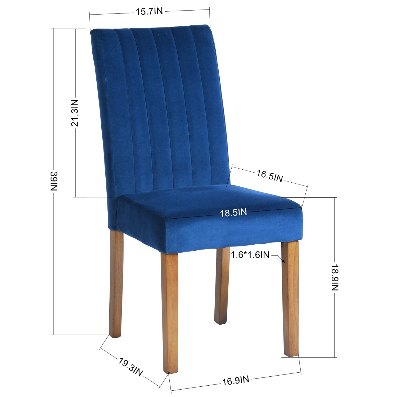 Homy Casa FAWN BLUE  2 PCS Dining Chair for Living Room, Bedroom, or Office Open Box