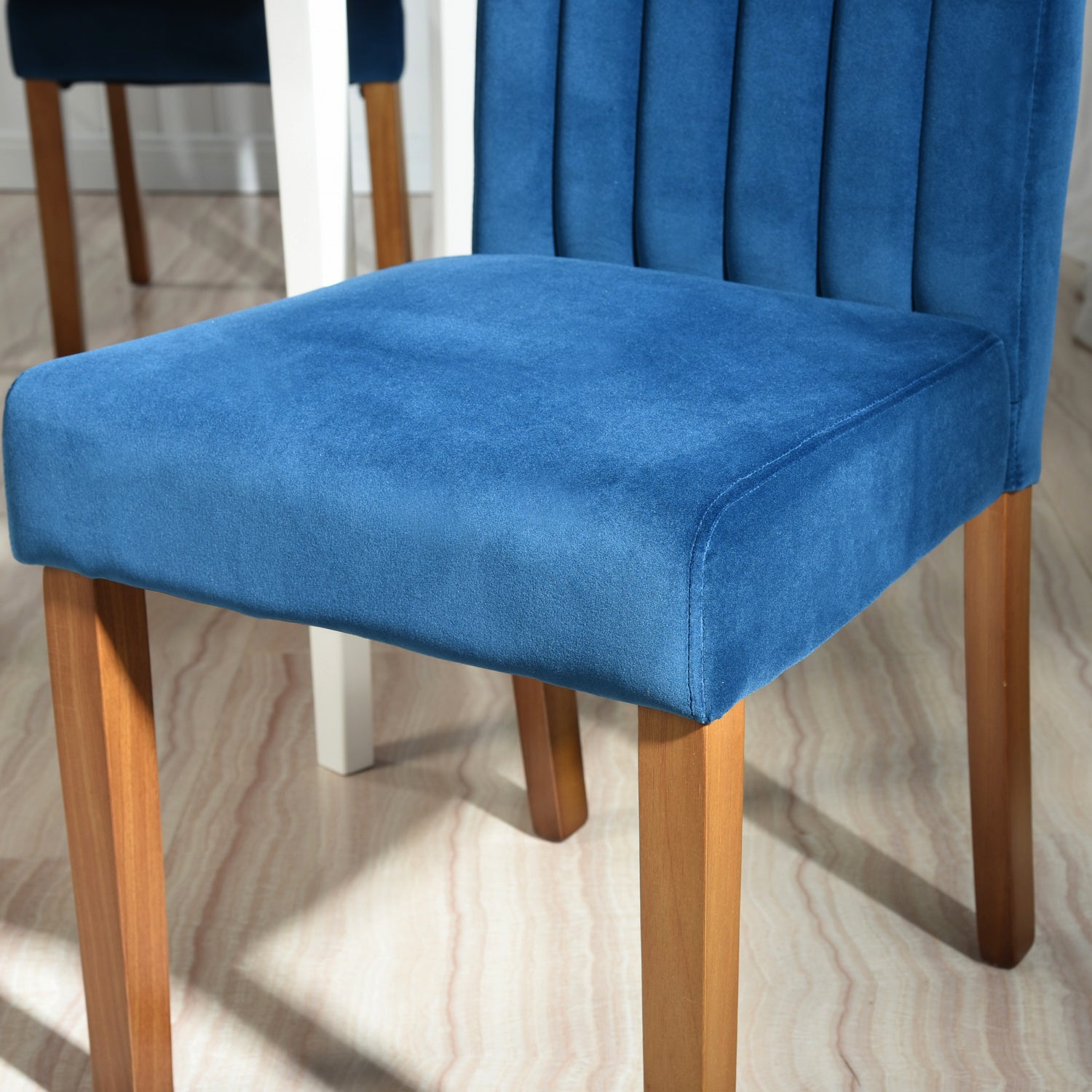 Homy Casa FAWN BLUE  2 PCS Dining Chair for Living Room, Bedroom, or Office Open Box