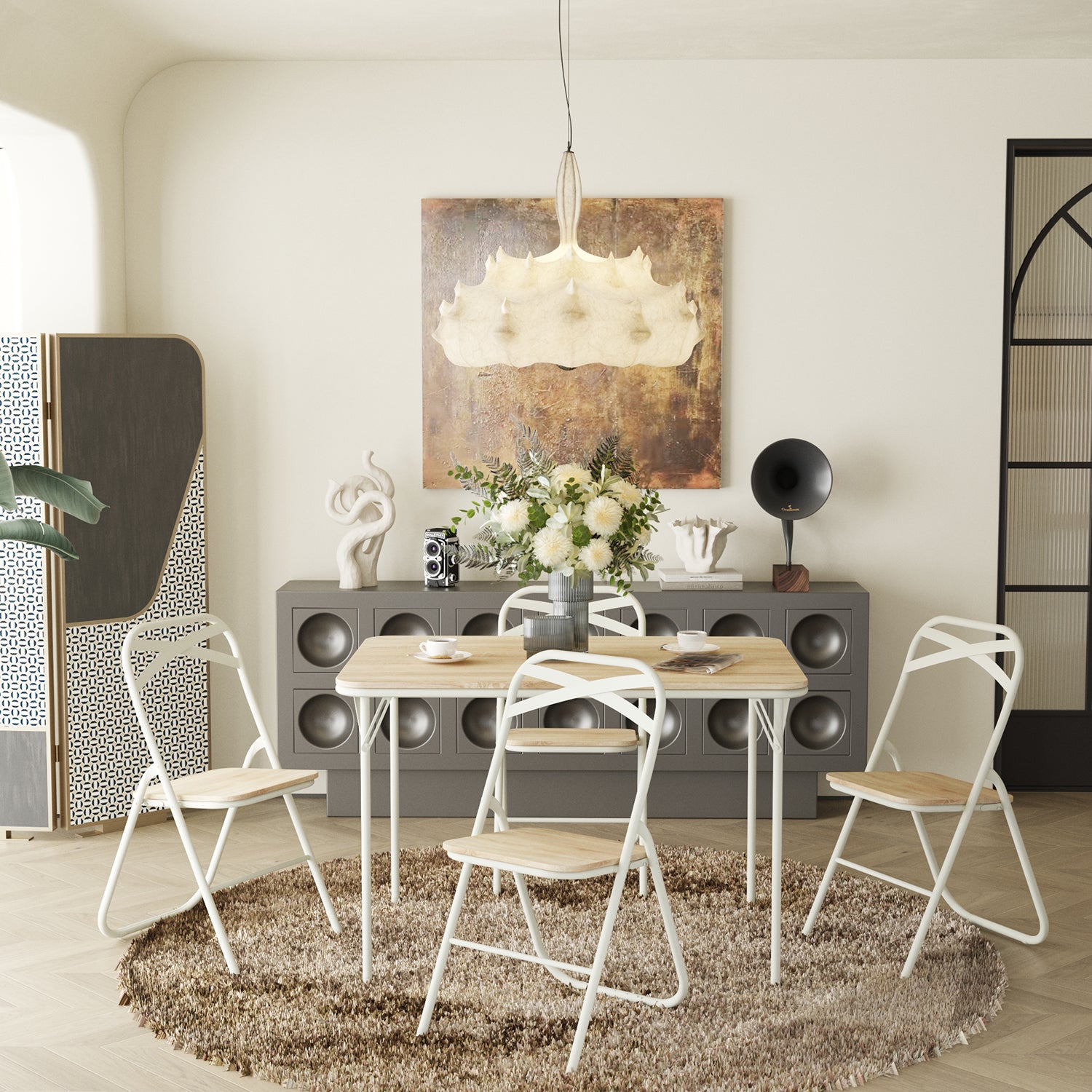 Fern White Beech wooden folding Dining Chair – Classic Style