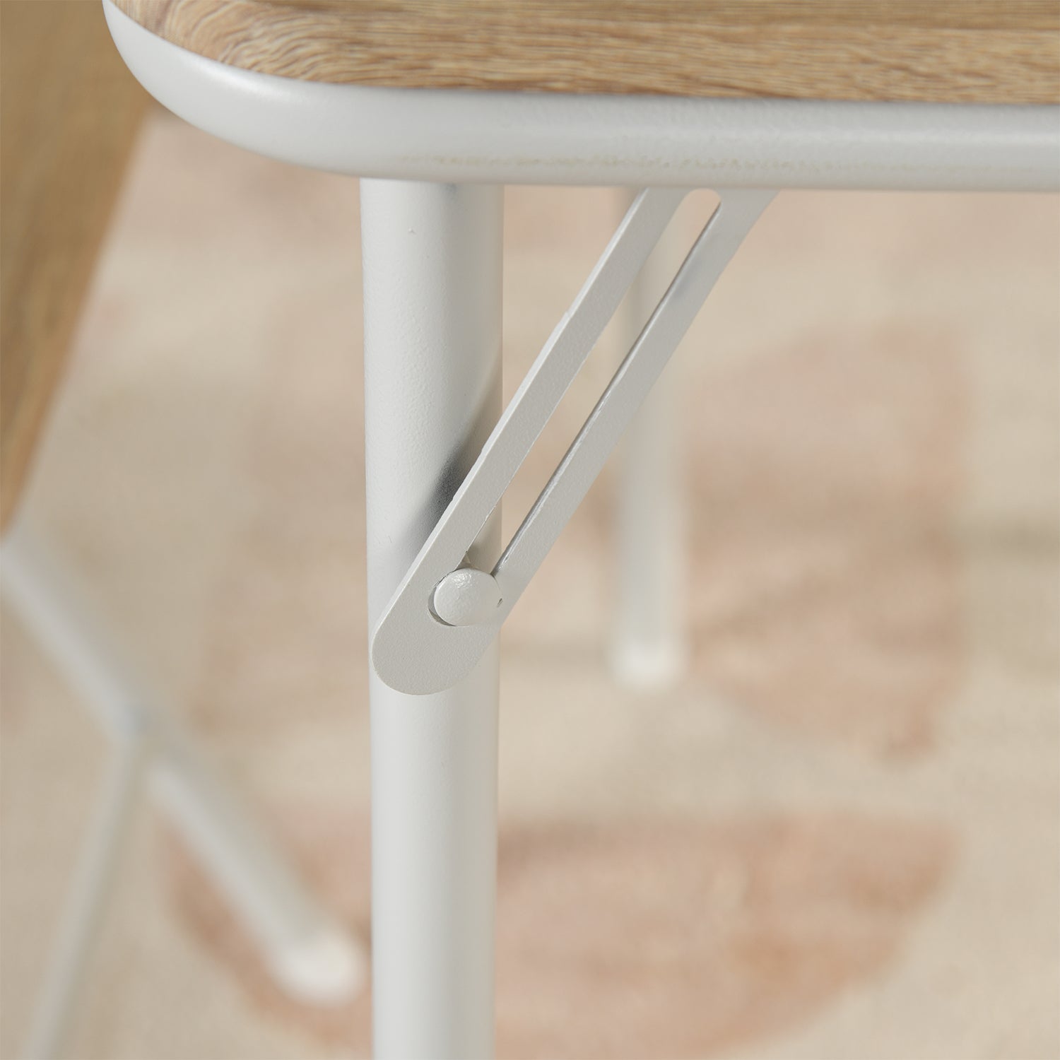 Homy Casa FernX 43” Wooden Folding Dining Table Oak White
