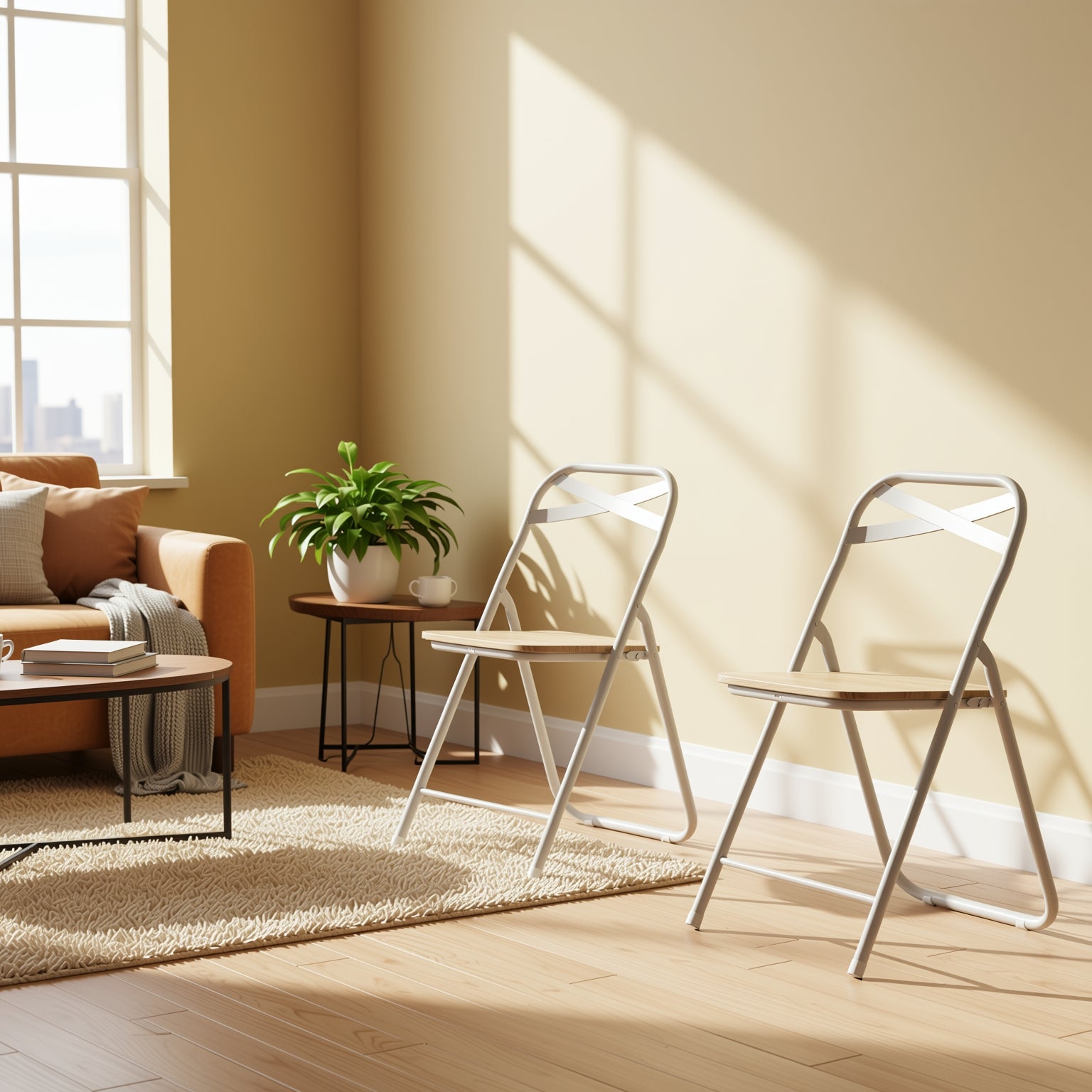 Fern White Beech wooden folding Dining Chair – Classic Style