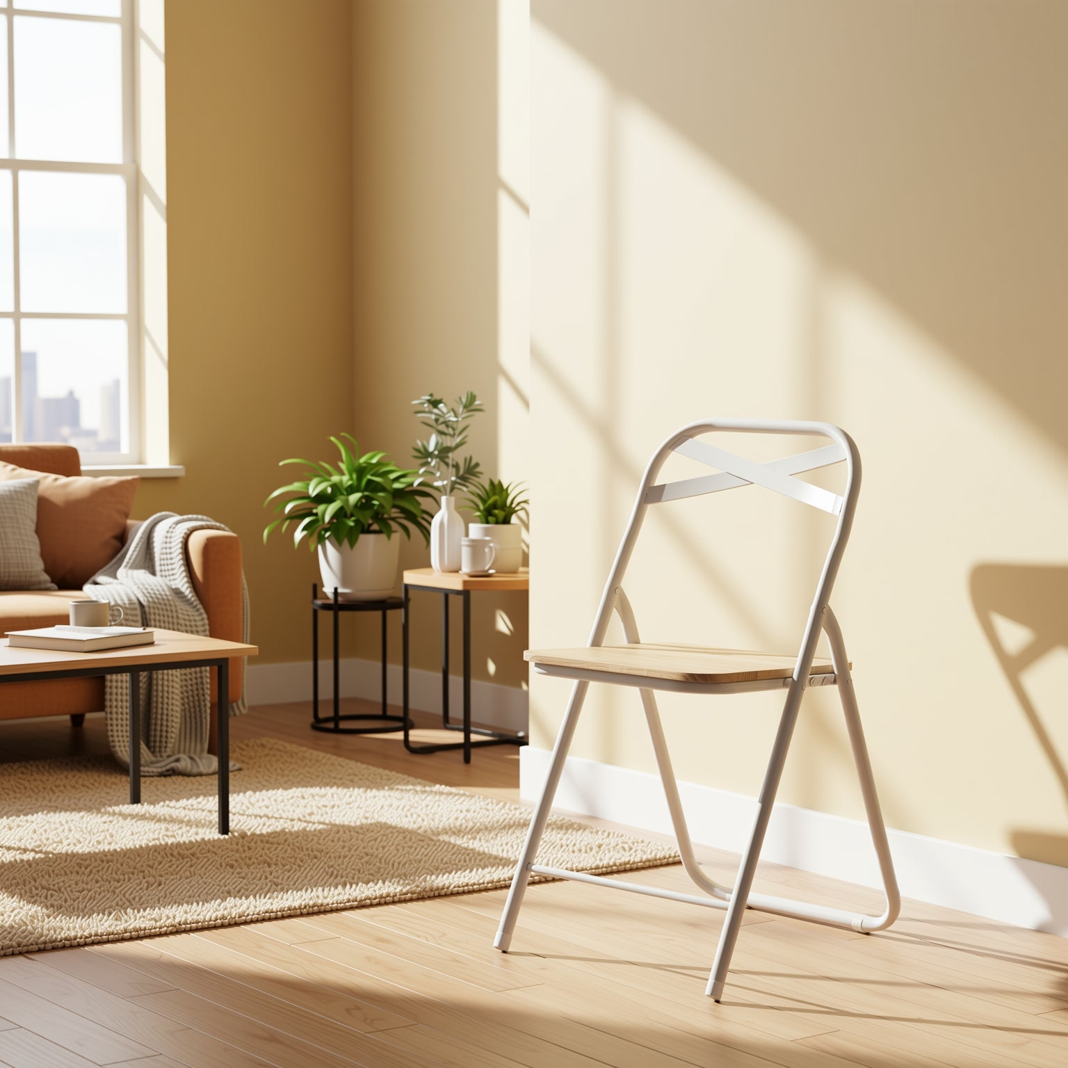 Fern White Beech wooden folding Dining Chair – Classic Style