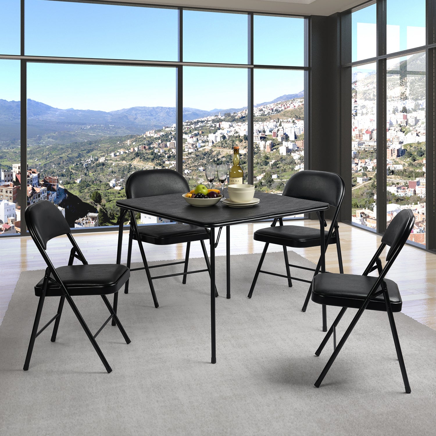 Homy Casa Fern 33.7” Space-Saving Folding Table for Dining and Work