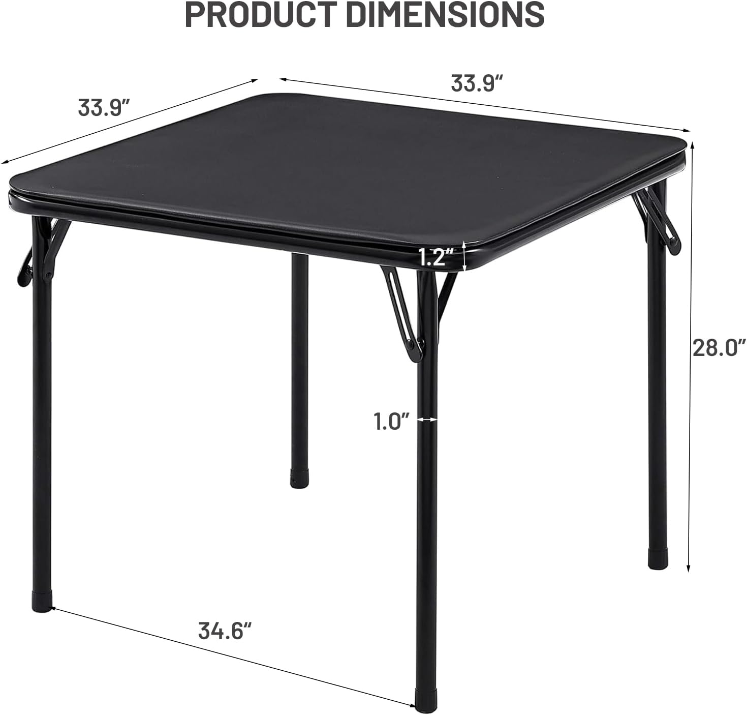 Homy Casa Fern 33.7” Space-Saving Folding Table for Dining and Work