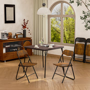 Fern 34" Folding Table Compact Space Saving in Walnut Finish