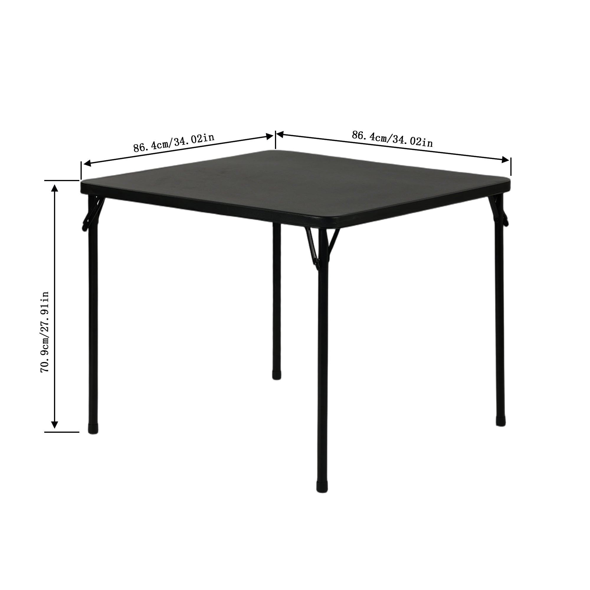 Homy Casa FERN Dining Table 34" Black Dining Room