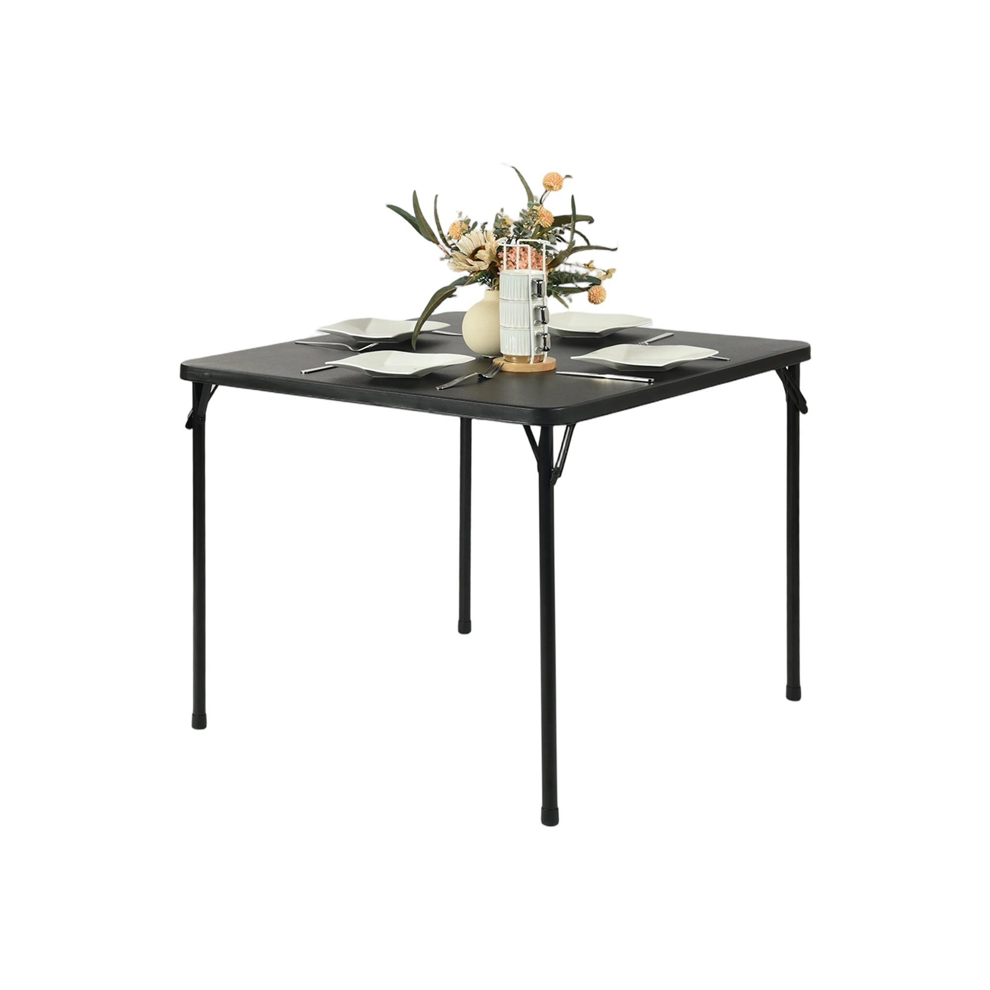 Homy Casa FERN Dining Table 34" Black Dining Room