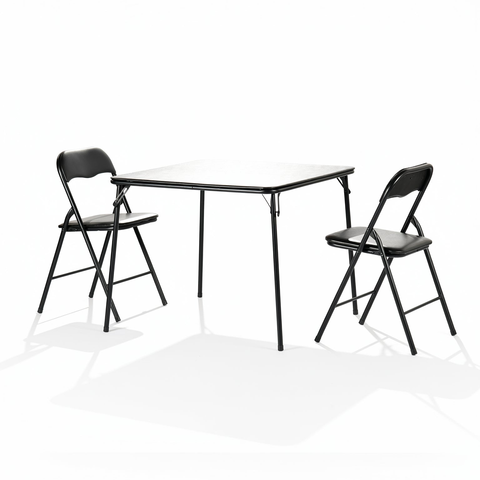 Homy Casa Fern 3-Piece Modern Folding Dining Set,Black,Open Box