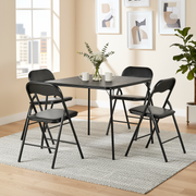 Fern 34" Card Table Set Folding Chairs Bridge Dining Set 3PC 5PC