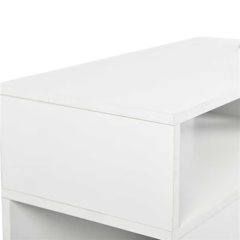 Homy Casa FIORA N 19.7" x 9.8" x 27.6" Rolling Storage Table for Home and Office