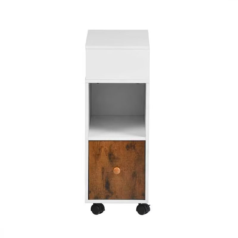 Homy Casa FIORA N 19.7" x 9.8" x 27.6" Rolling Storage Table for Home and Office