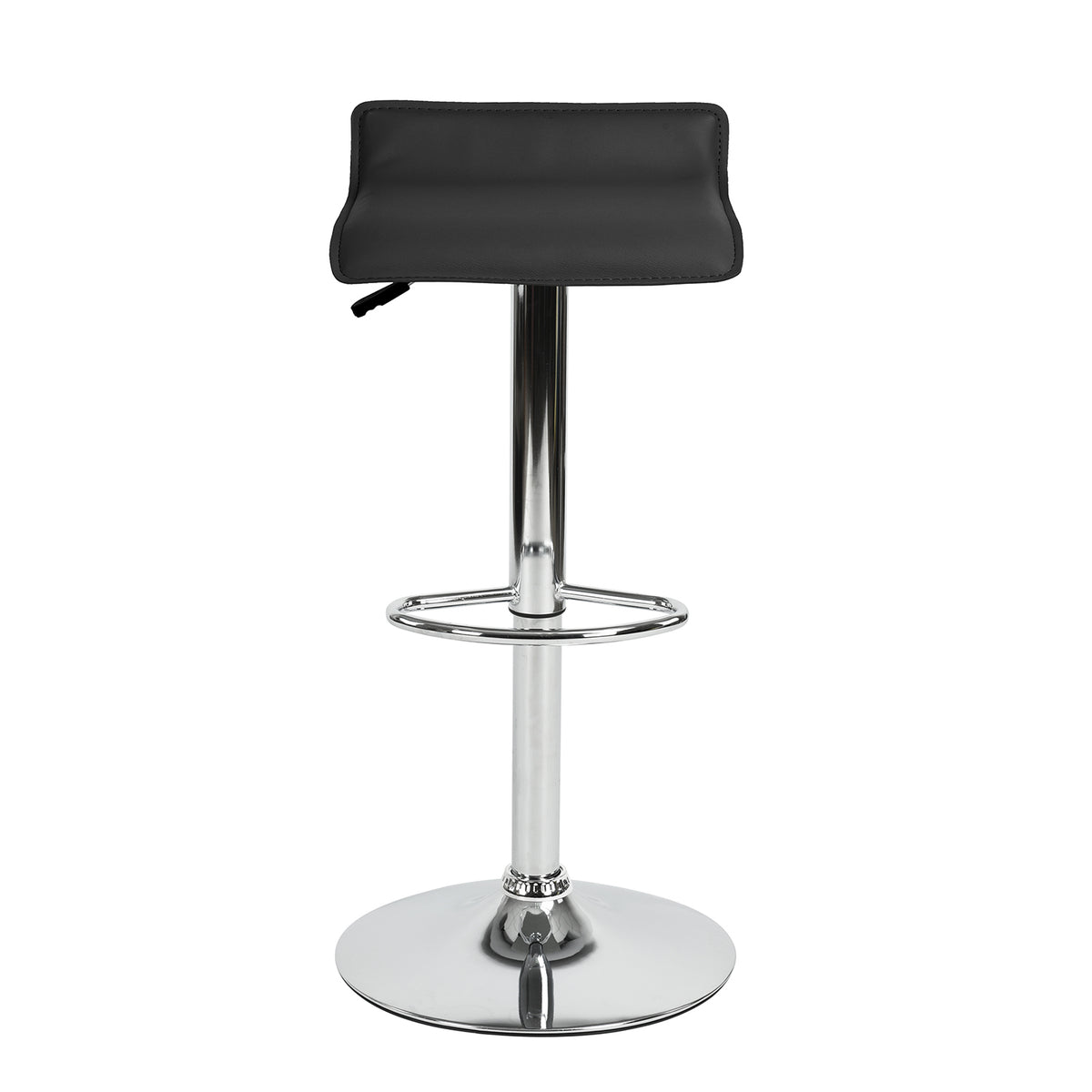Homy Casa FLANAGAN 2PC Black Adjustable Bar Chair for Home and Workspace Open Box