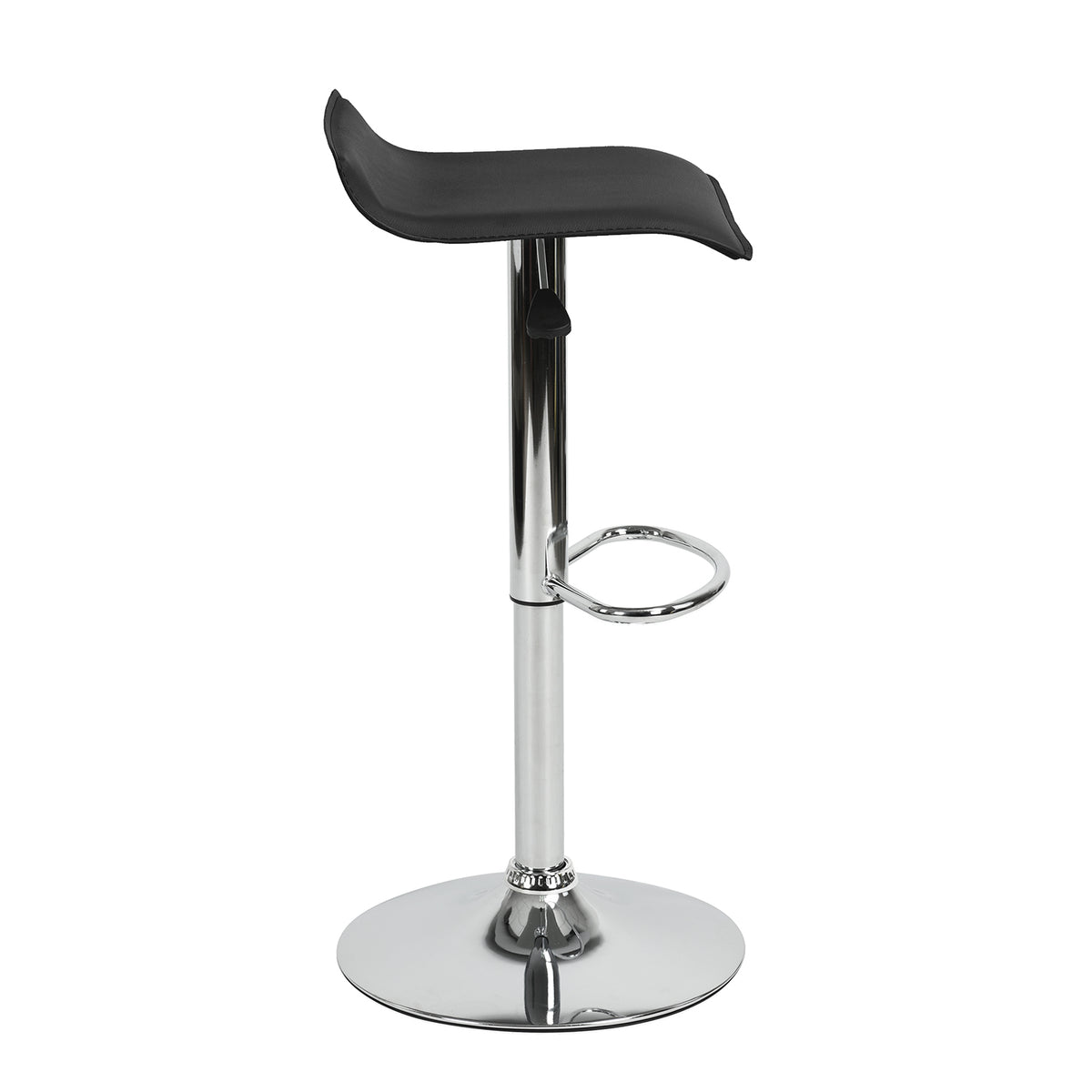 Homy Casa FLANAGAN 2PC Black Adjustable Bar Chair for Home and Workspace Open Box