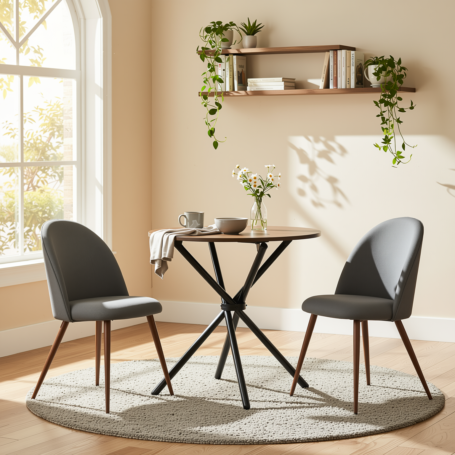 Fontana Modern 31.5" Wooden Round Dining Table