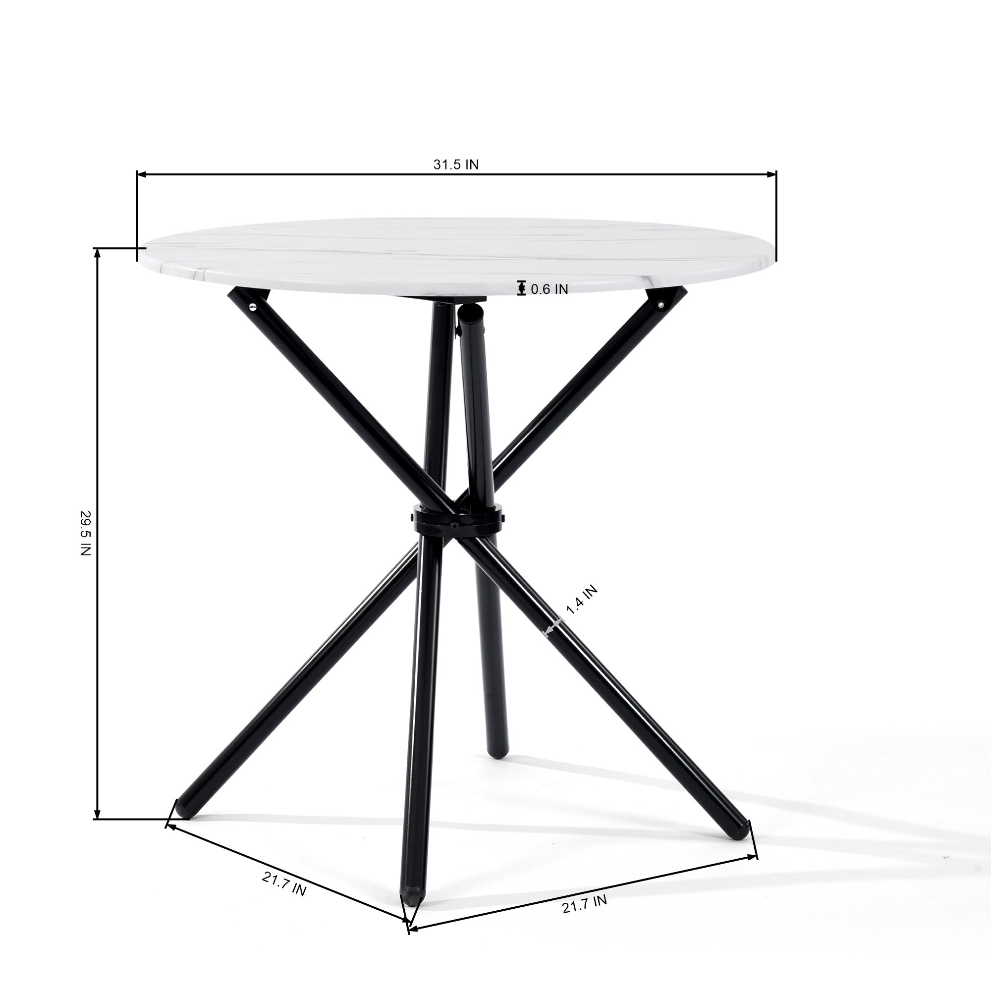Fontana Modern 31.5" Wooden Round Dining Table