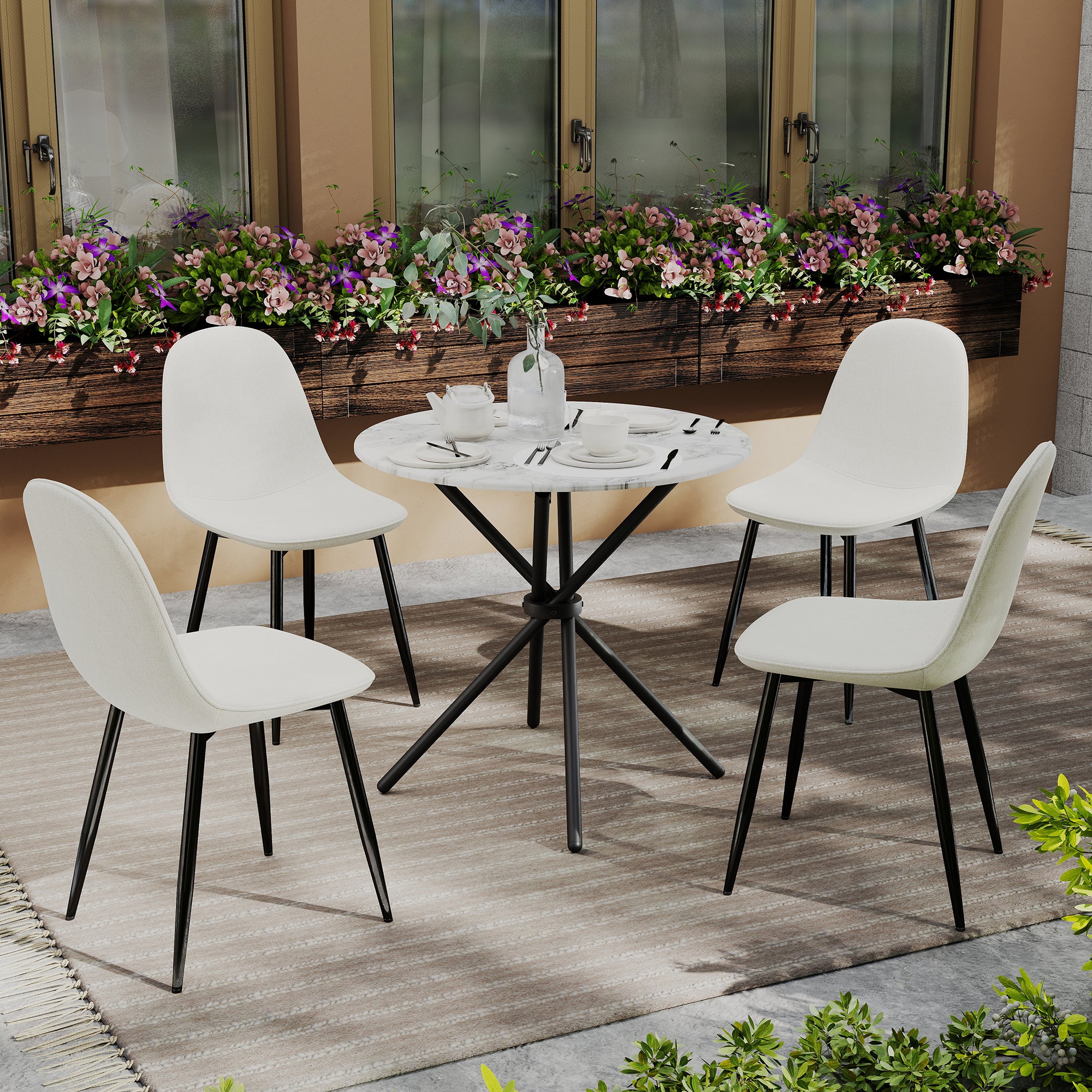 Fontana Modern 31.5" Wooden Round Dining Table