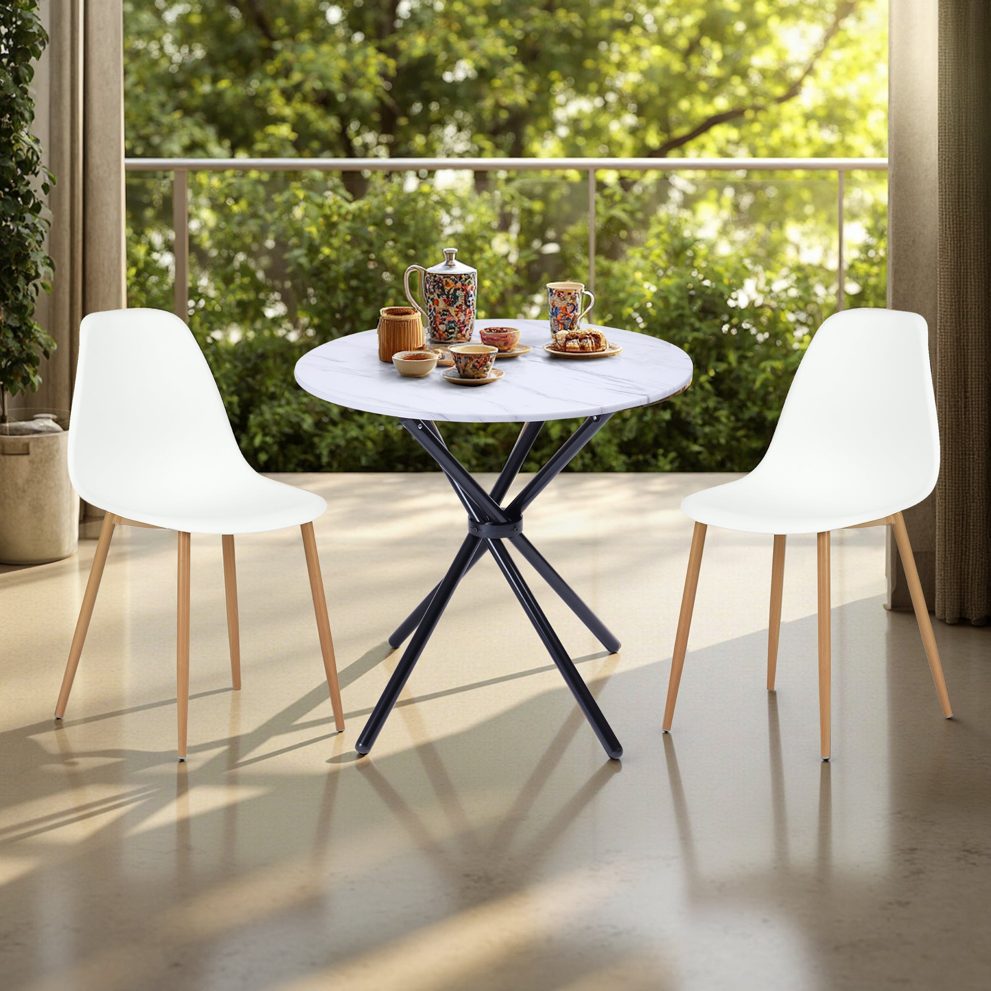 Fontana Modern 31.5" Wooden Round Dining Table
