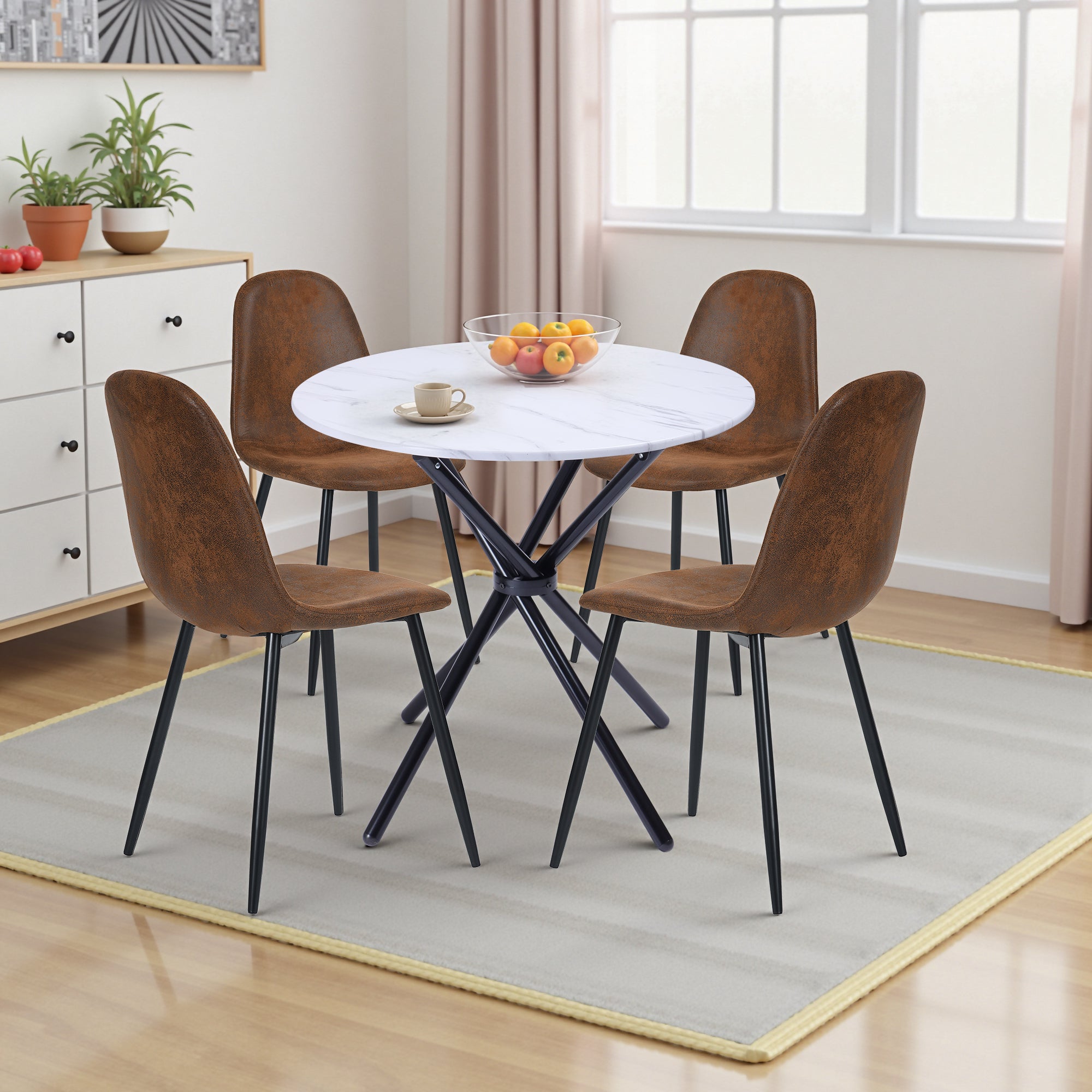 Fontana Modern 31.5" Wooden Round Dining Table