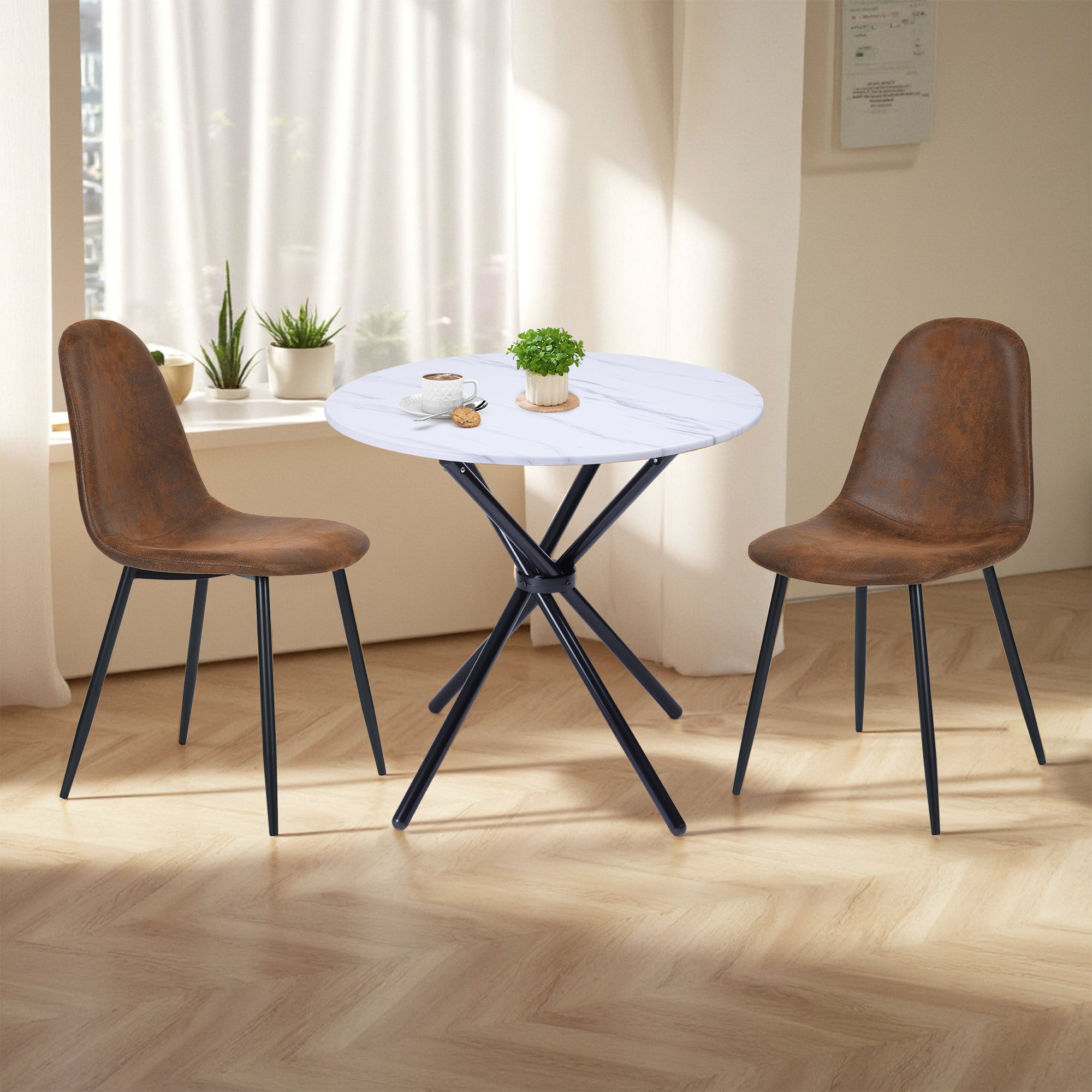 Fontana Modern 31.5" Wooden Round Dining Table
