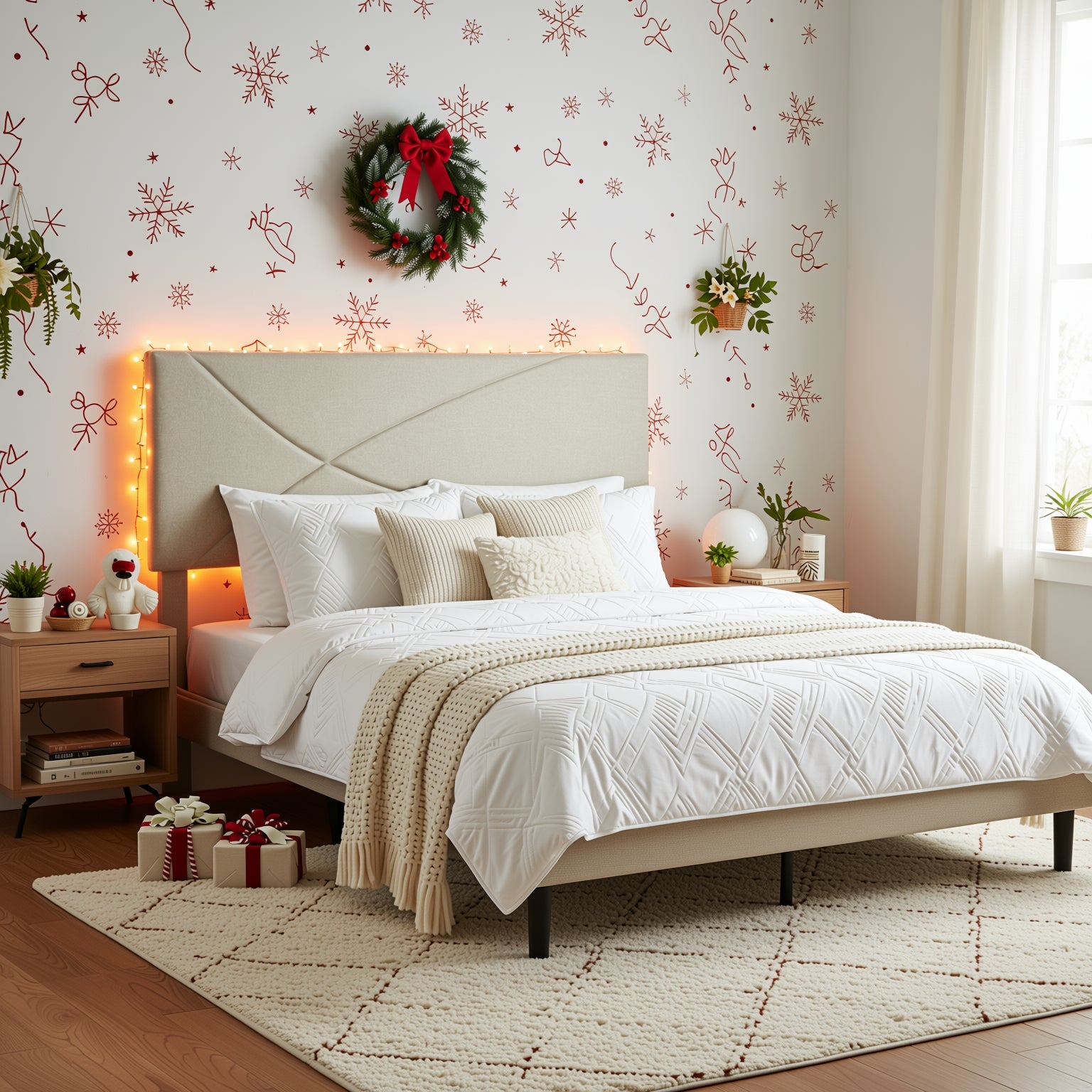 Foothill Modern Upholstered Bed Frame with LED Headboard