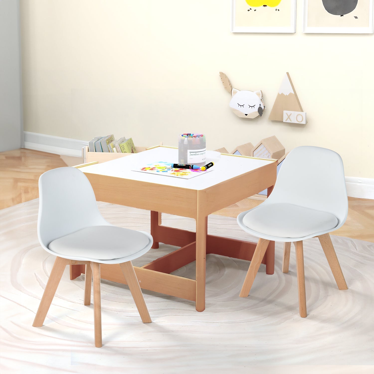 Frankfurt wooden leg Plastic seat Toddler Chair