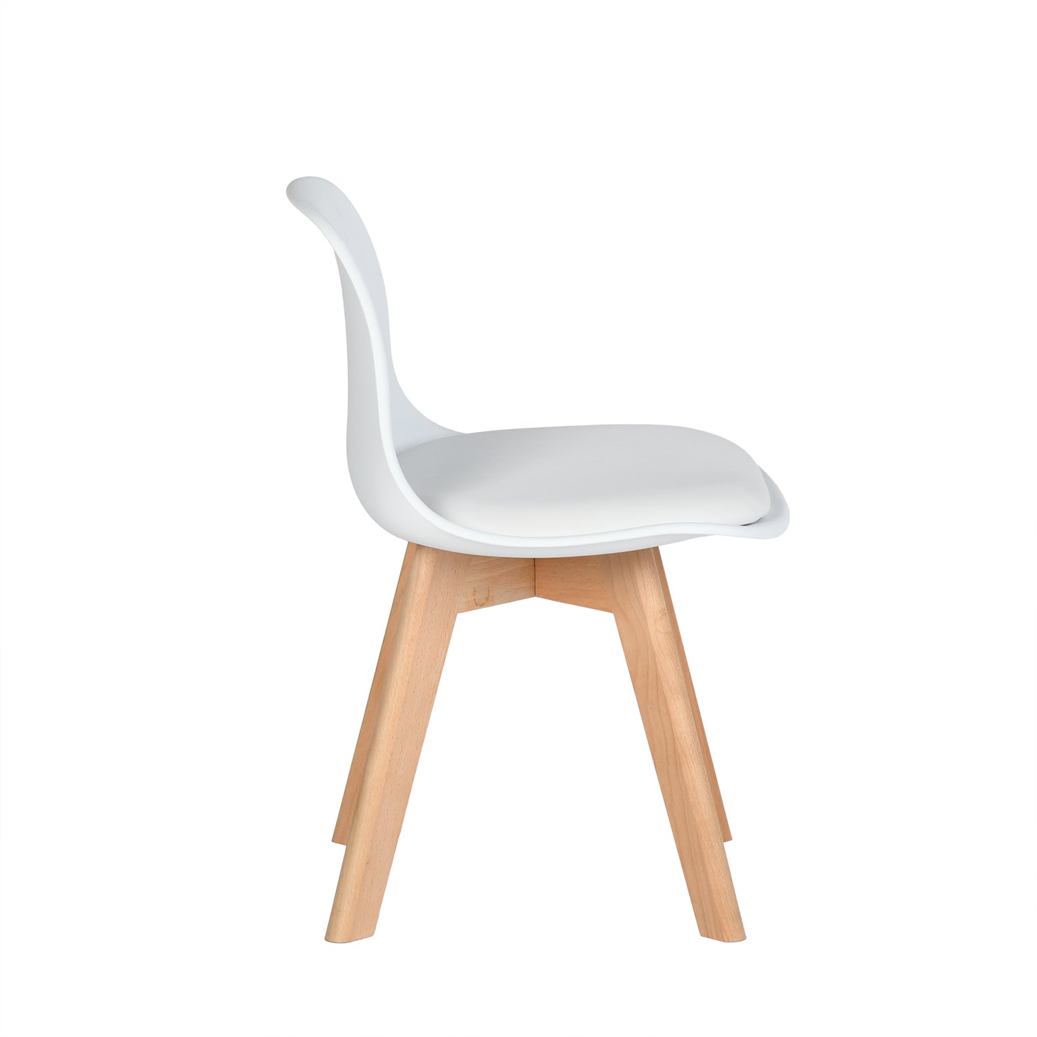 Homy Casa FRANKFURT WHITE D 4PCS "18.9'' x 22.05'' x 32.28''" Modern Dining Chair Set for Kitchen & Dining Room