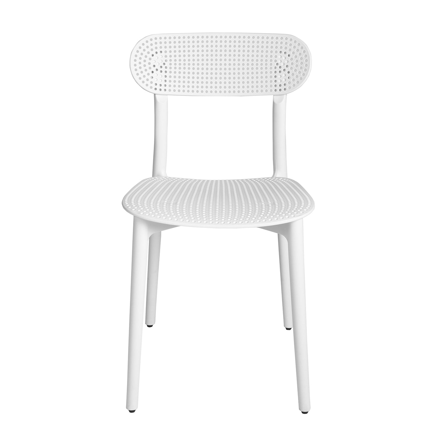 Homy Casa Clift 5PC Dining Table Set 31.5” White Round Table with 4 Gadgetbloke Dining Chairs