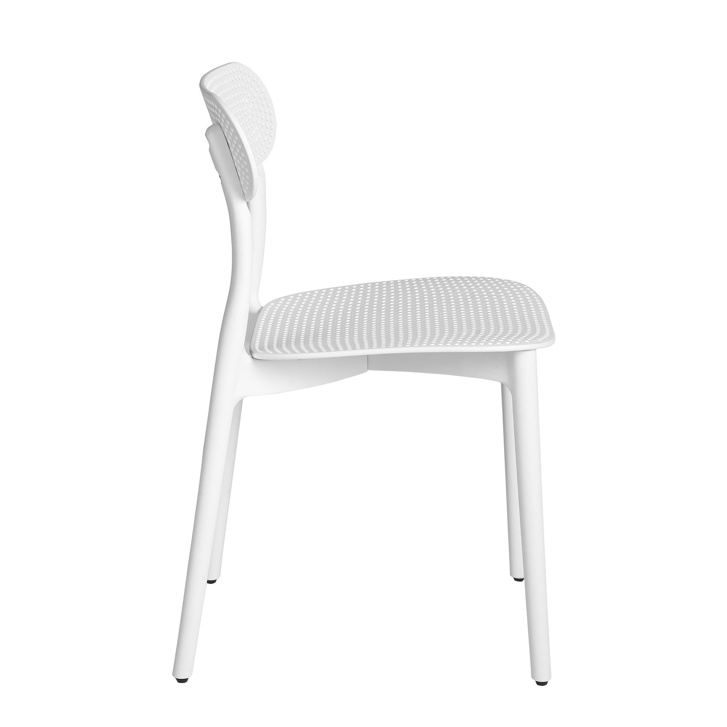 Homy Casa Clift 5PC Dining Table Set 31.5” White Round Table with 4 Gadgetbloke Dining Chairs