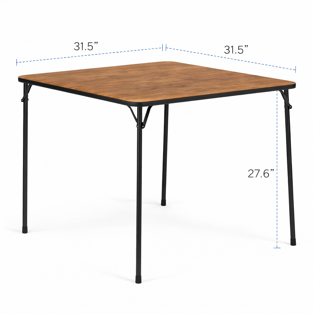 GOFF MDF Folding Table, Single, Brown