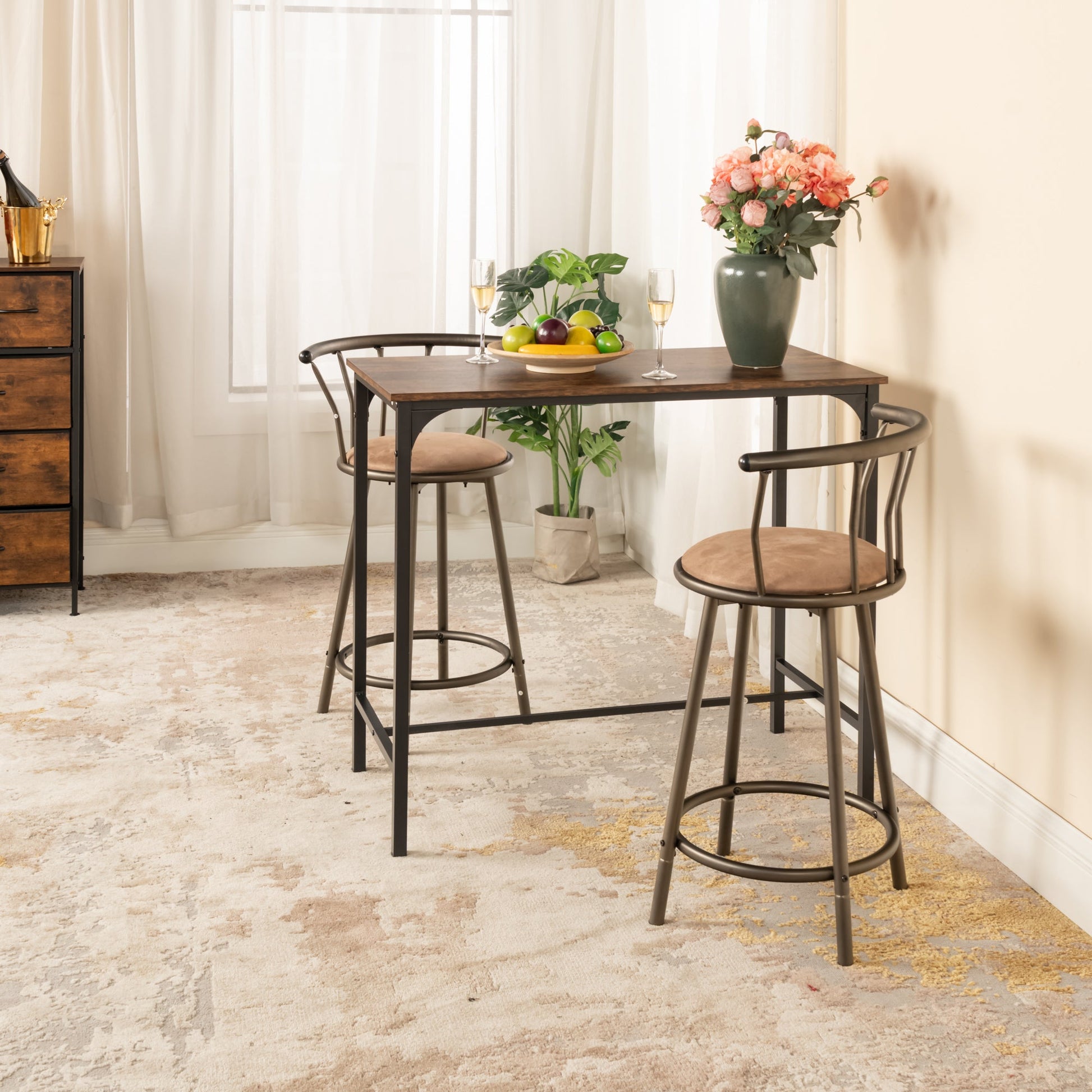 Grady Stylish Modern Bar Stool With Comfortable Cushioned Seat-HOMY CASA