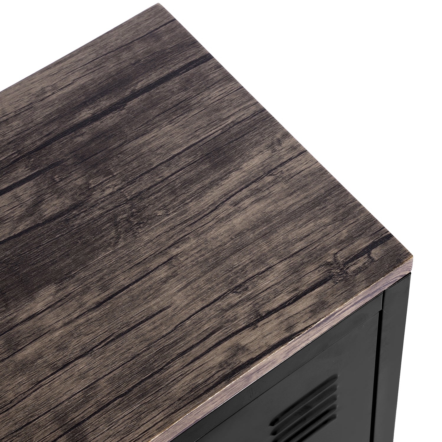 Homy Casa GRAVES BLACK MDFT A Media Storage Cabinet Open Box