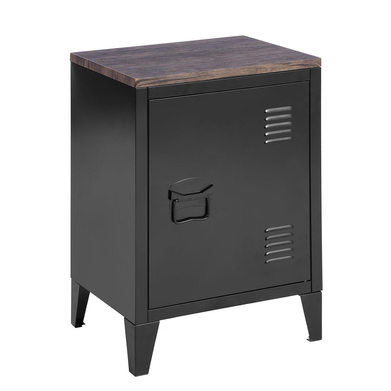 Homy Casa GRAVES BLACK MDFT A Media Storage Cabinet Open Box