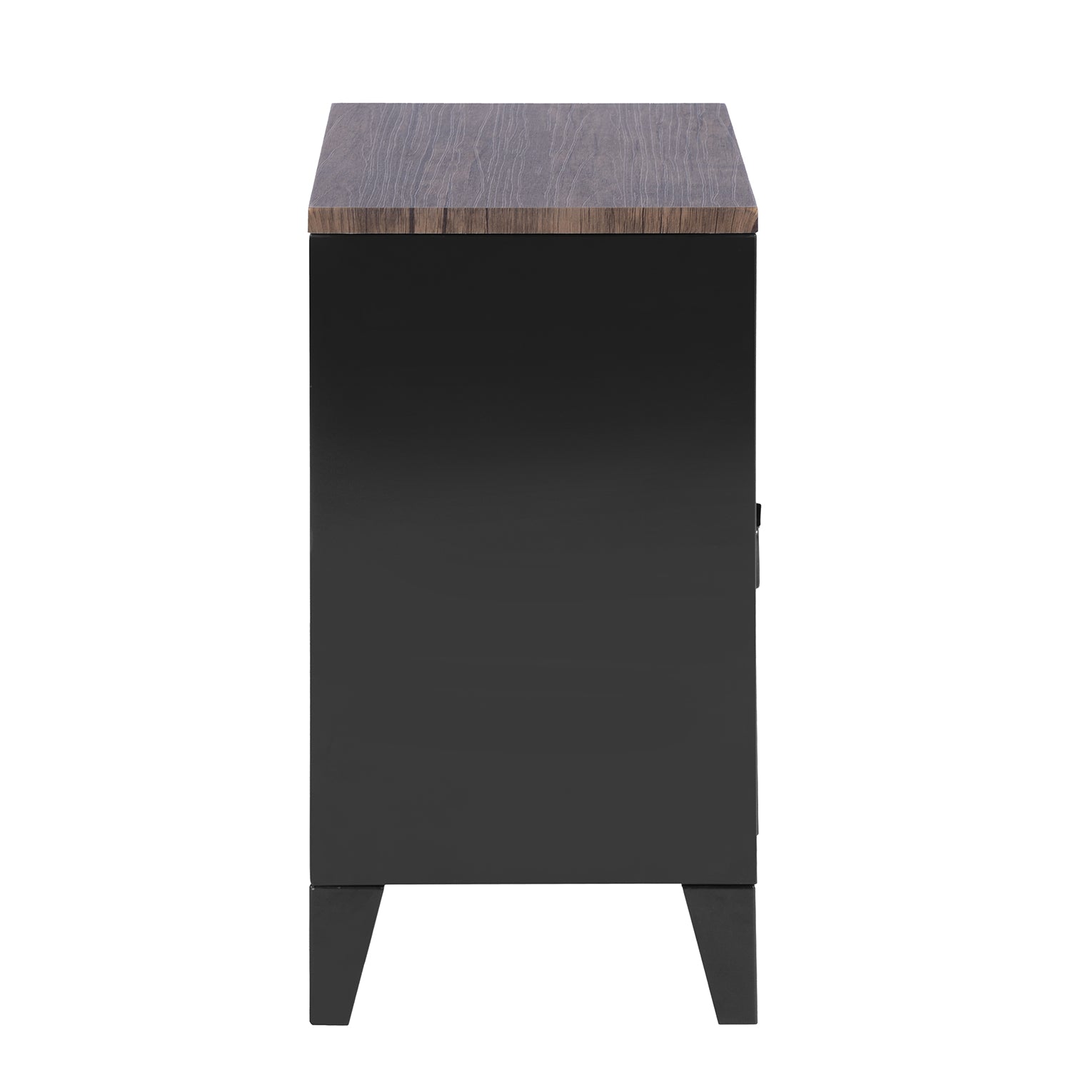 Homy Casa GRAVES BLACK MDFT A Media Storage Cabinet Open Box