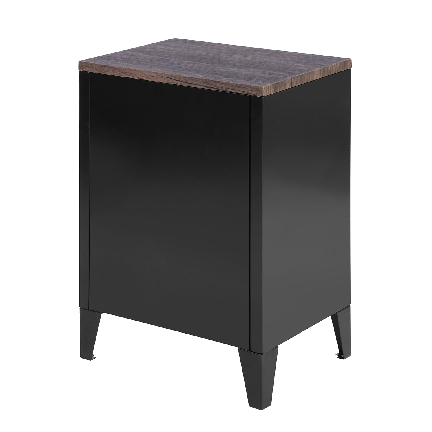 Homy Casa GRAVES BLACK MDFT A Media Storage Cabinet Open Box
