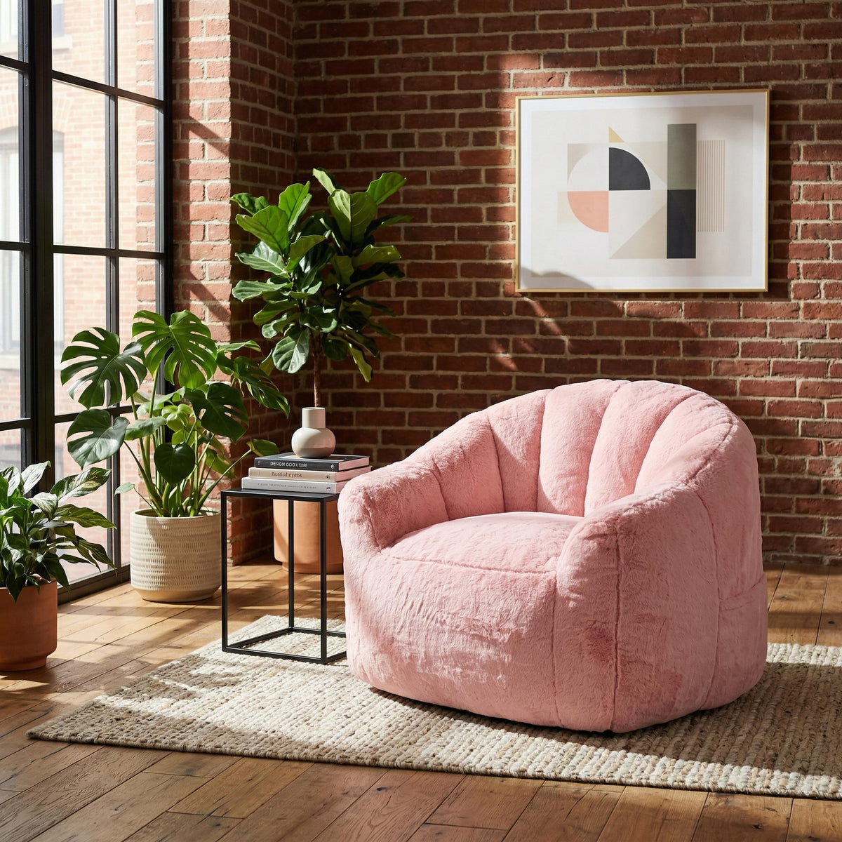 Glacier Pink Bean Bag Chair alternate view