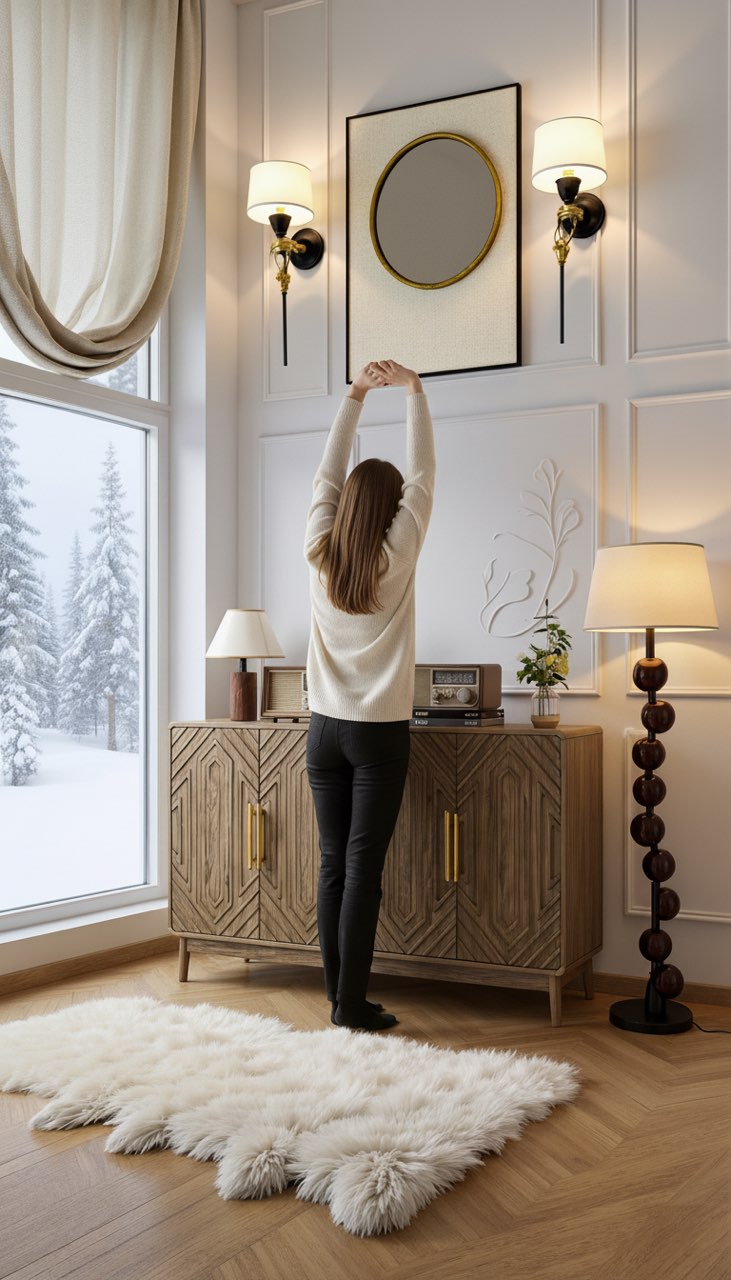 Granada 55" Sideboard Storage Cabinet with Sculpted Carved Doors, Warm Walnut Finish
