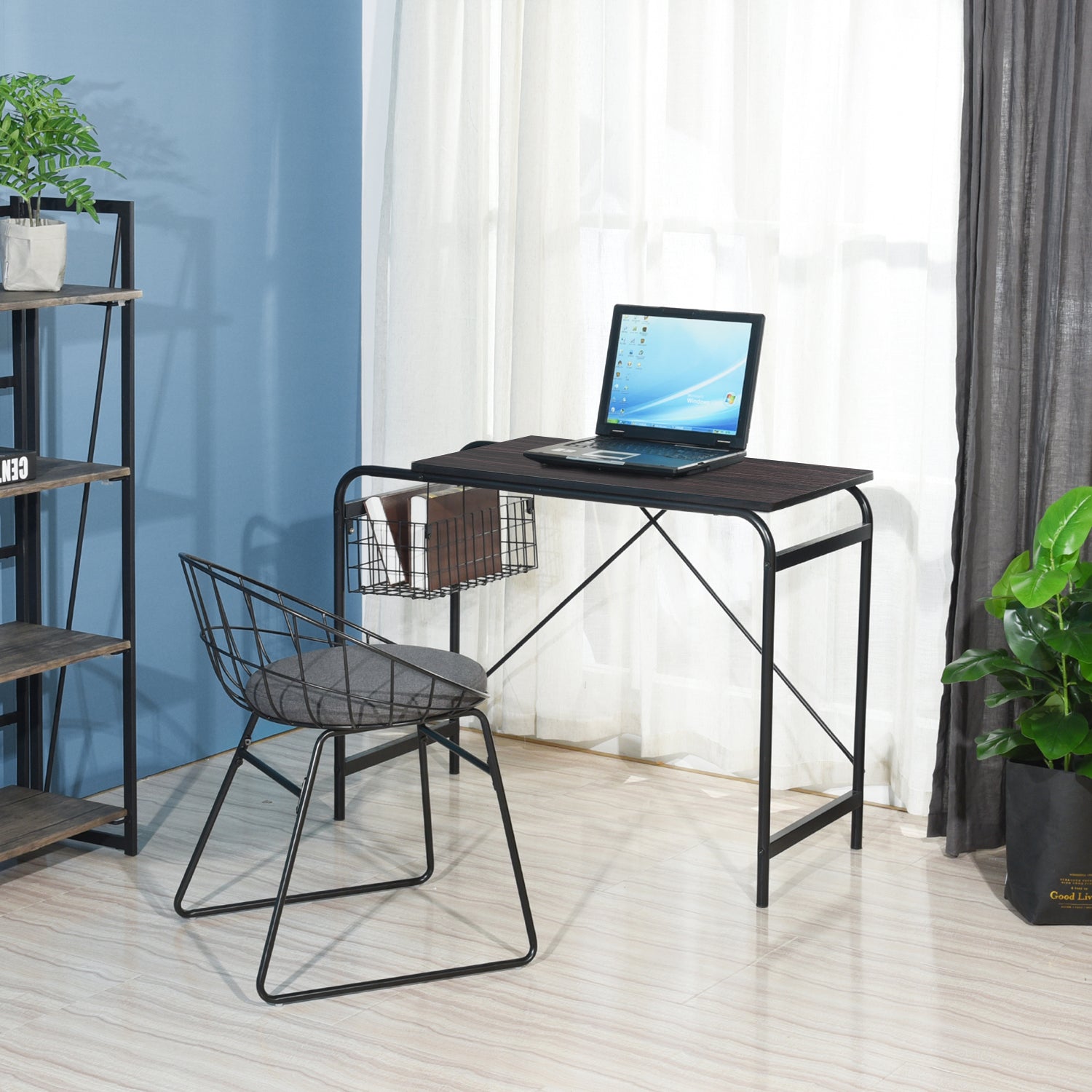 Homy Casa HABIBI DESK A 39.4" W x 17.7" D x 28.4" H Modern Office Desk