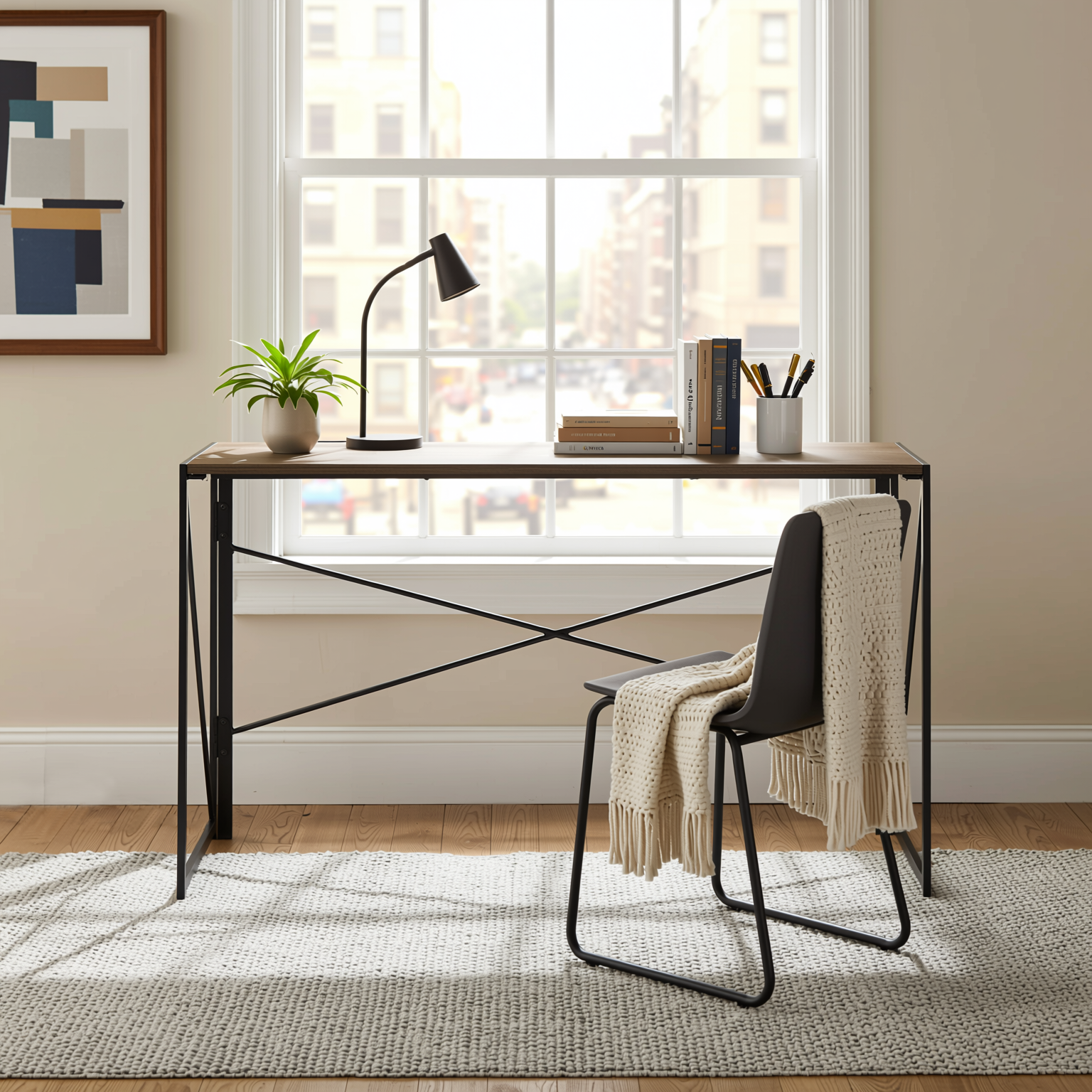 Homy Casa HARPER 246T 47.2" Computer Desk for Home Office Workspace Open Box