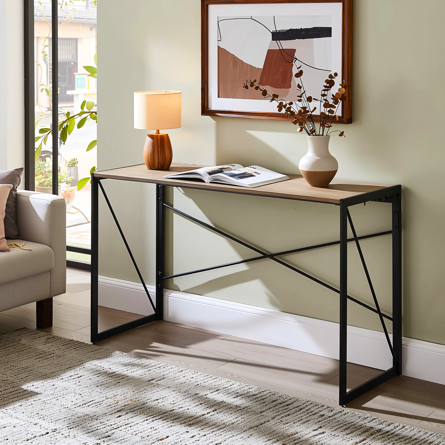 Homy Casa HARPER 246T 47.2" Computer Desk for Home Office Workspace Open Box