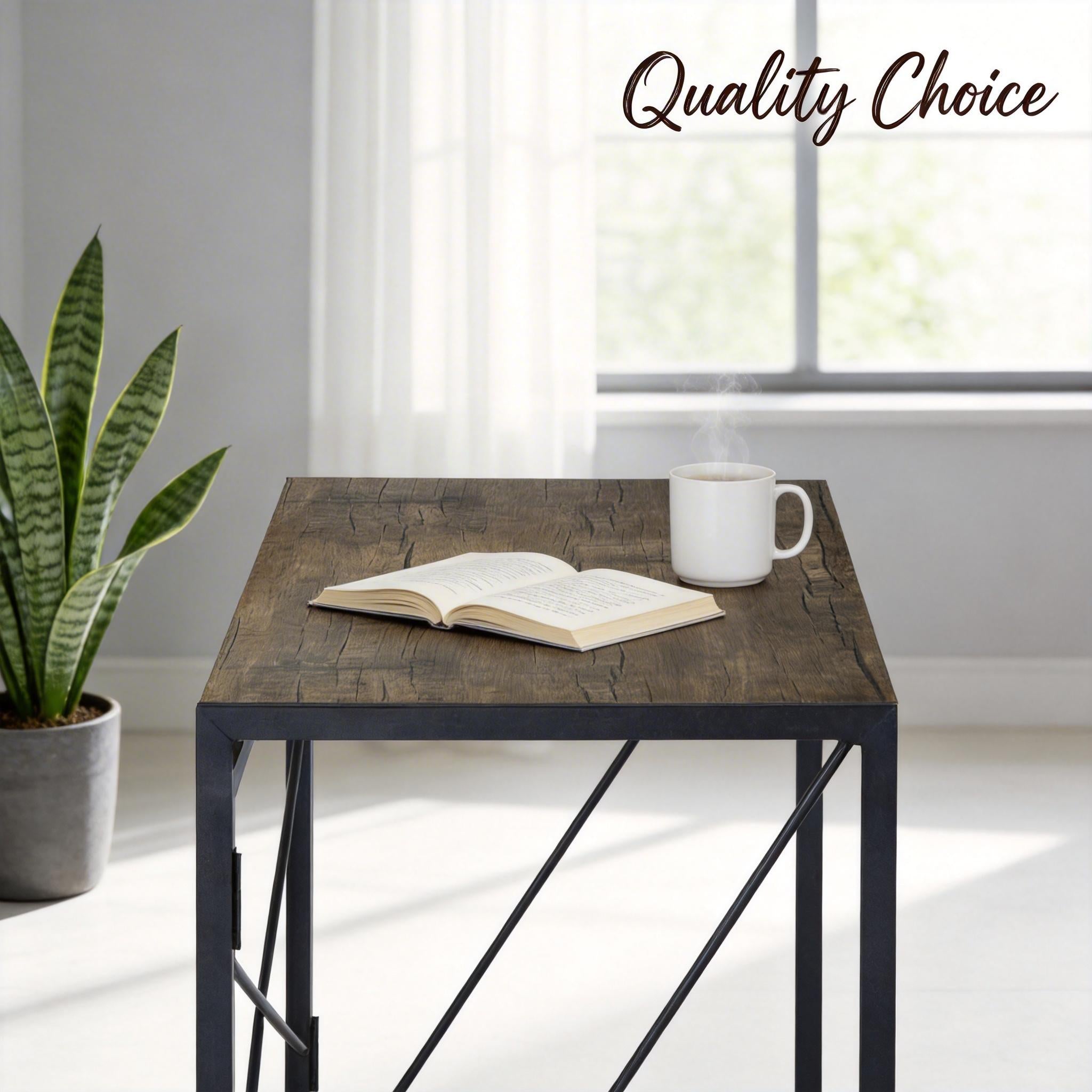 Homy Casa Harper 47" Folding Desk Compact Workspace Home Office