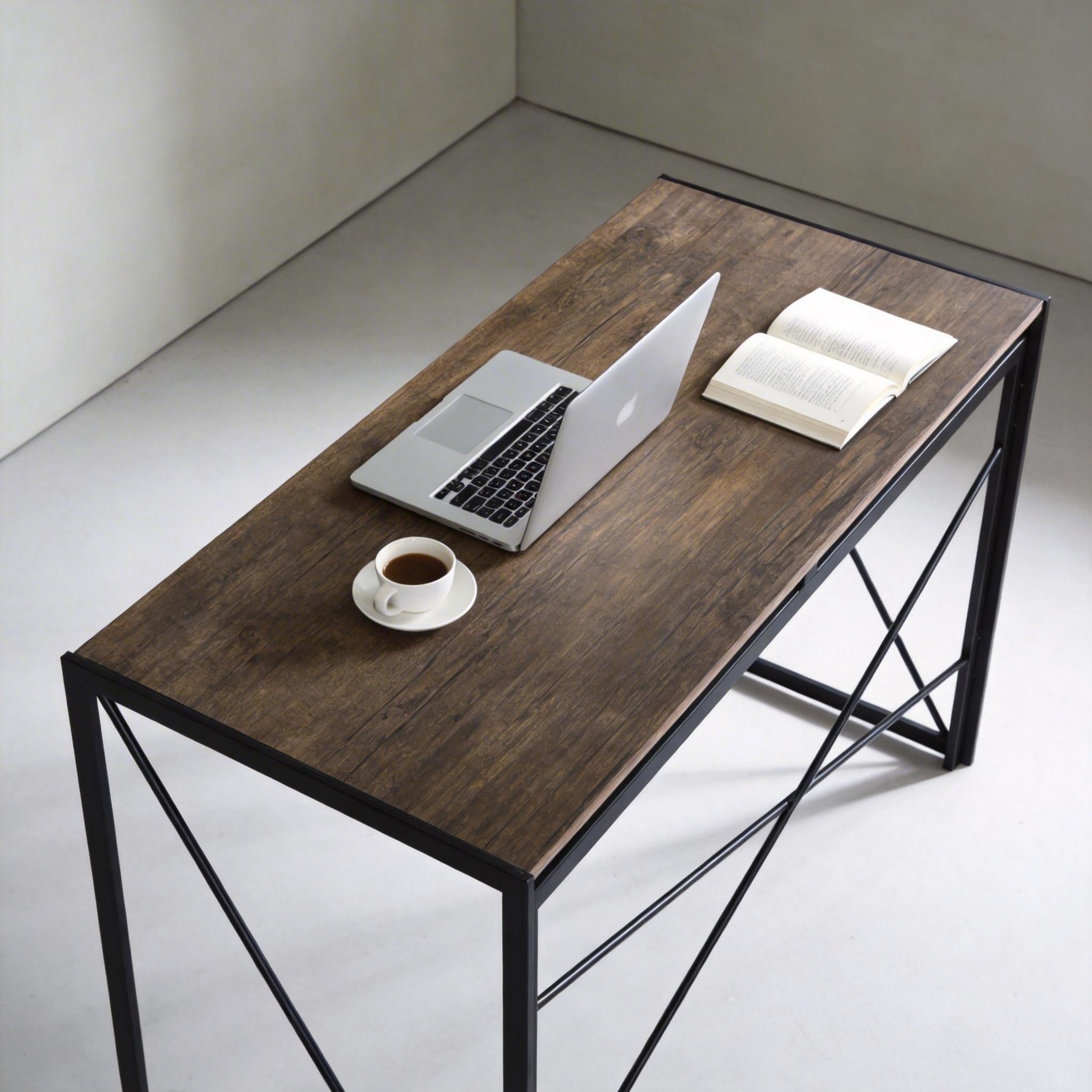 Homy Casa Harper 47" Folding Desk Compact Workspace Home Office