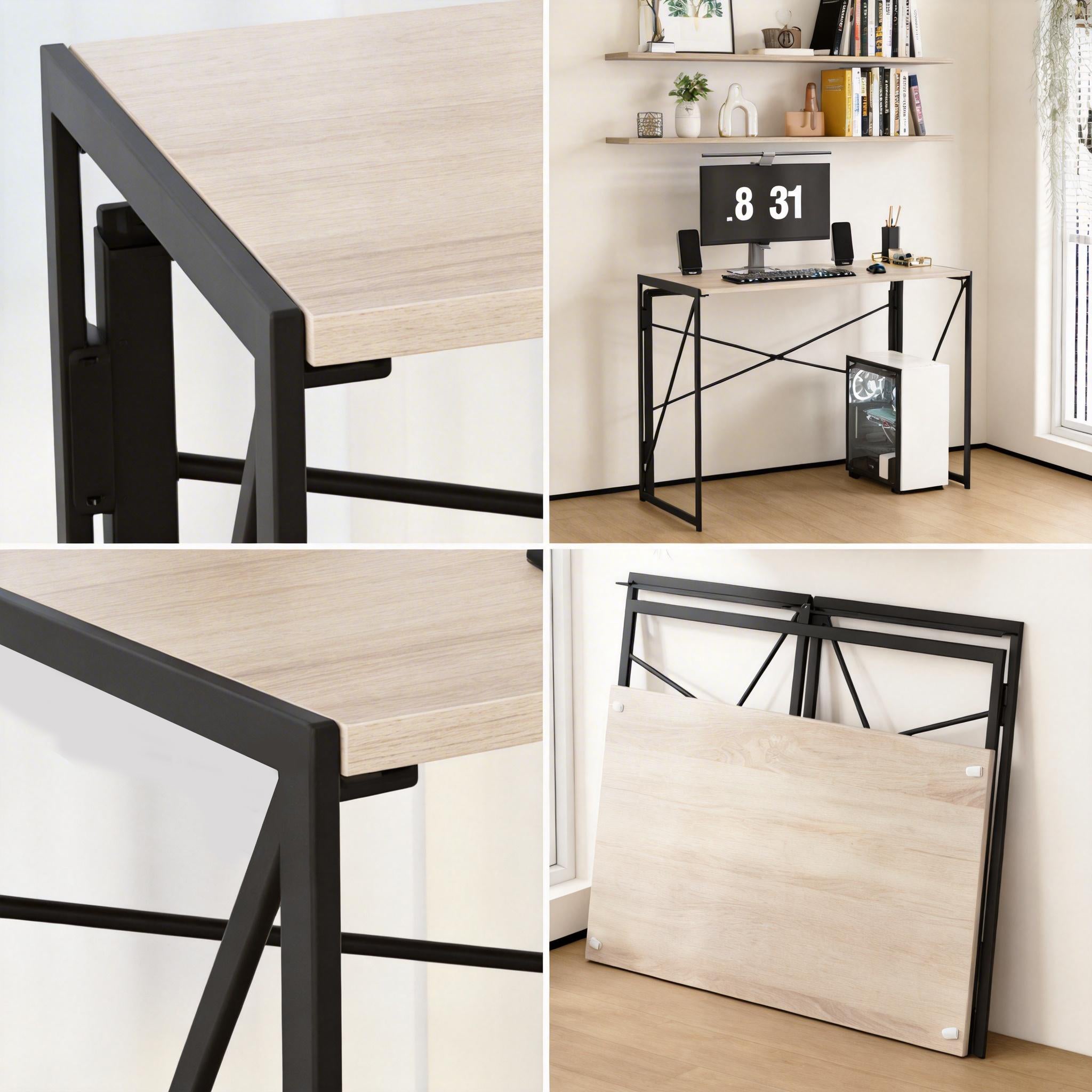 Homy Casa HARPER ROMAN A 39.4" Computer Desk for Home Office Workspace