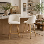 HASEEB 26" Swivel Counter Height Bar Stools Set of 2